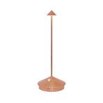 Zafferano Pina 3K rechargeable table lamp Folie copper