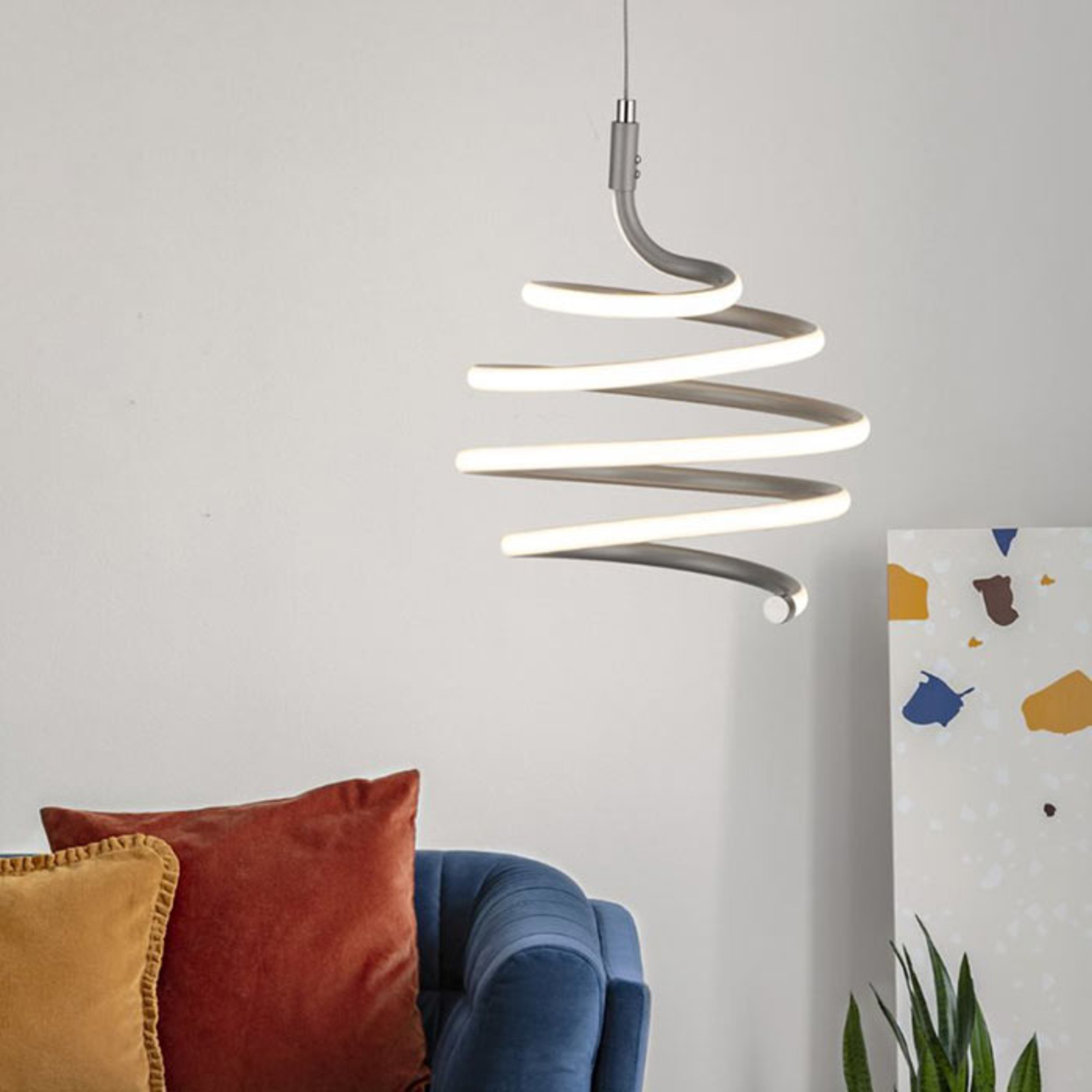 LED függő lámpa Swirl spirál formájában
