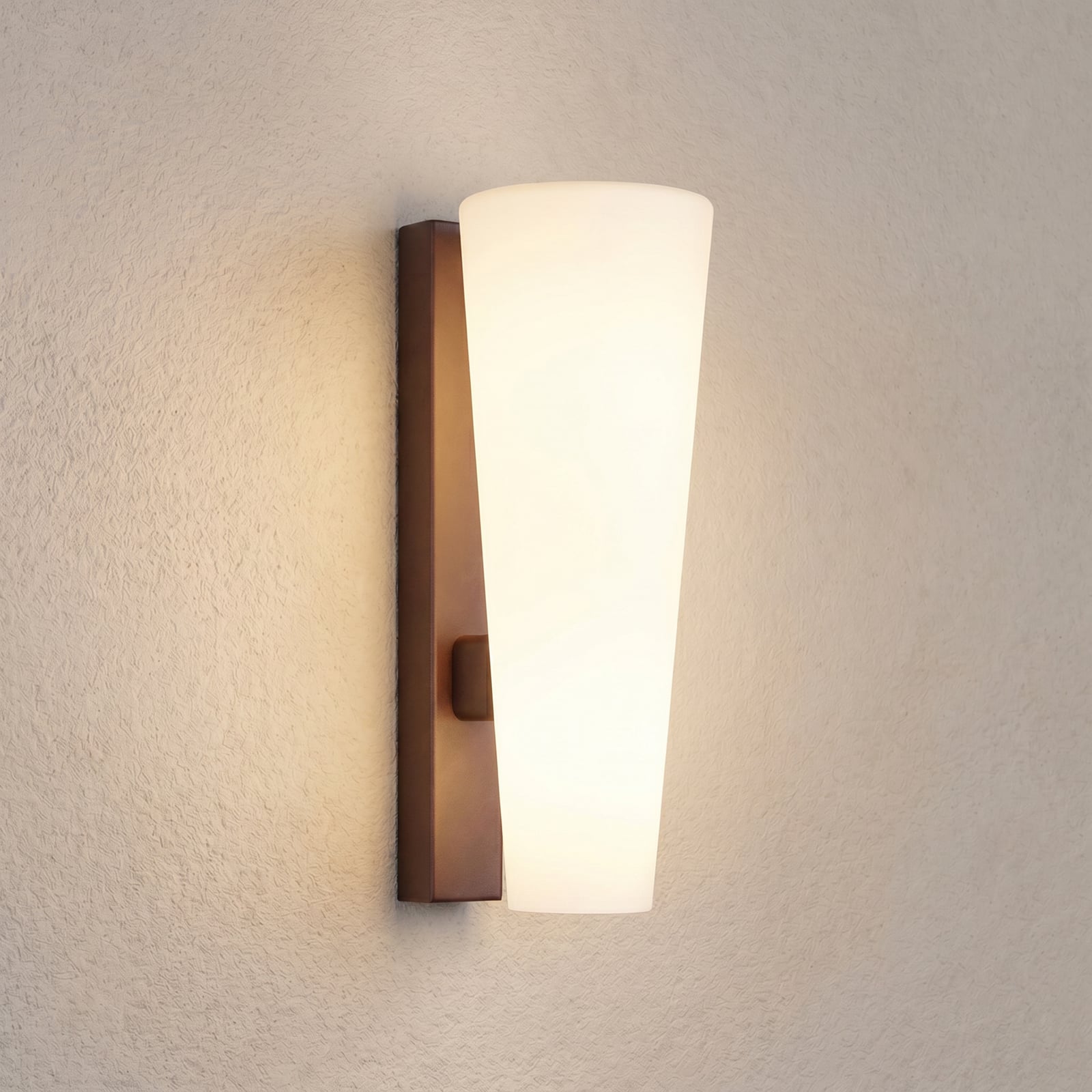 Jovra udendørs LED-væglampe, corten, højde 32 cm - Lucande Jovra udendørs LED-væglampe, corten, højde 32 cm - Lucande
