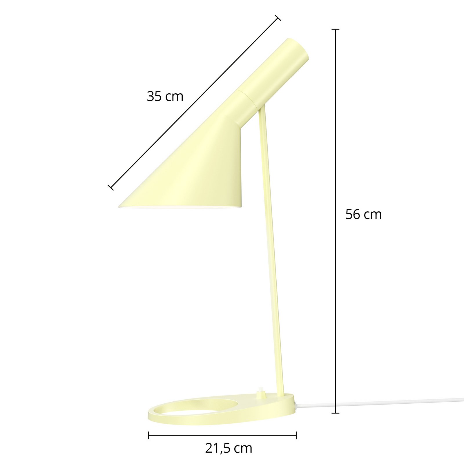 AJ Mini Bordlampe Soft Lemon - Louis Poulsen AJ Mini Bordlampe Soft Lemon - Louis Poulsen