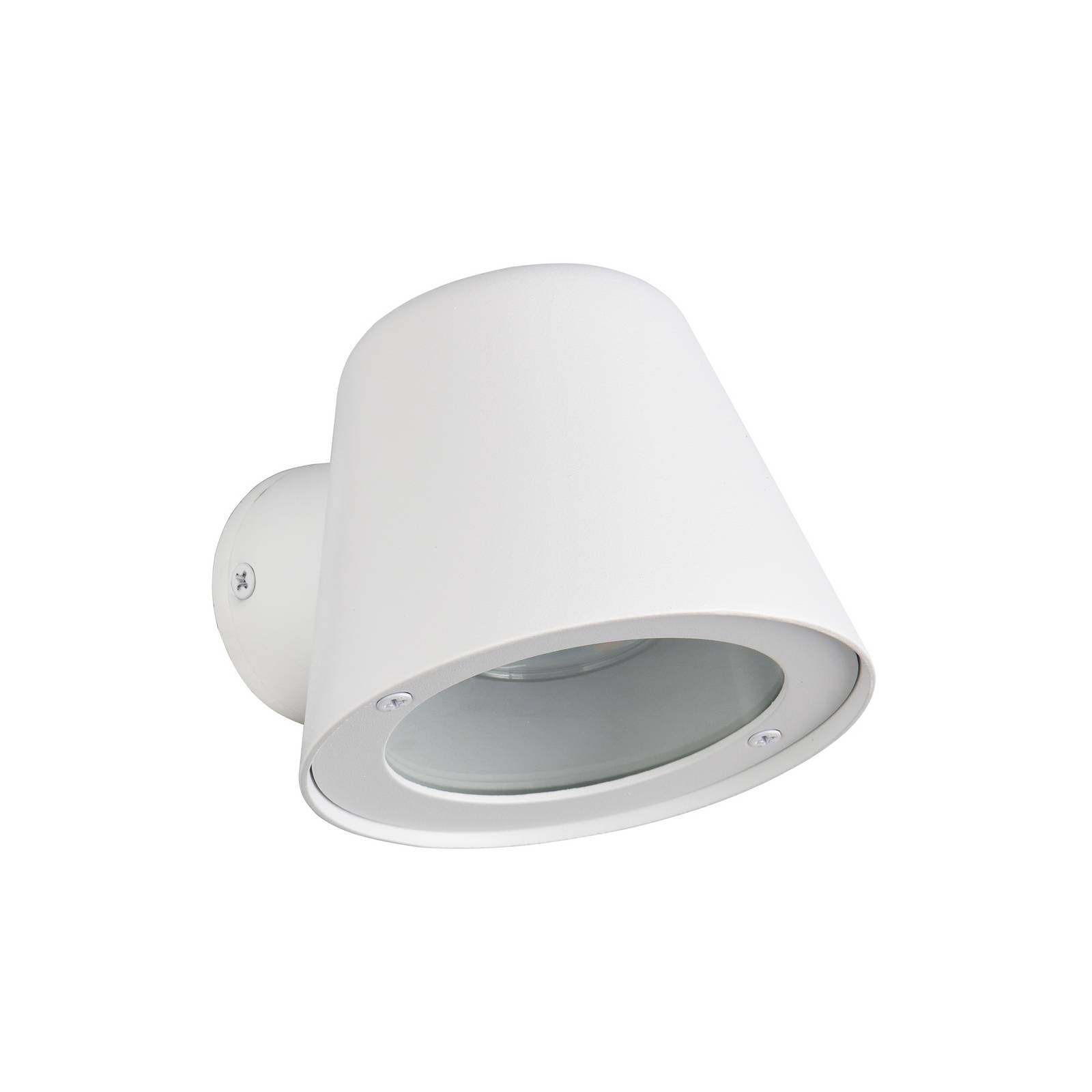 Außenwandlampe Beni, weiß matt, Breite 11 cm, Metall