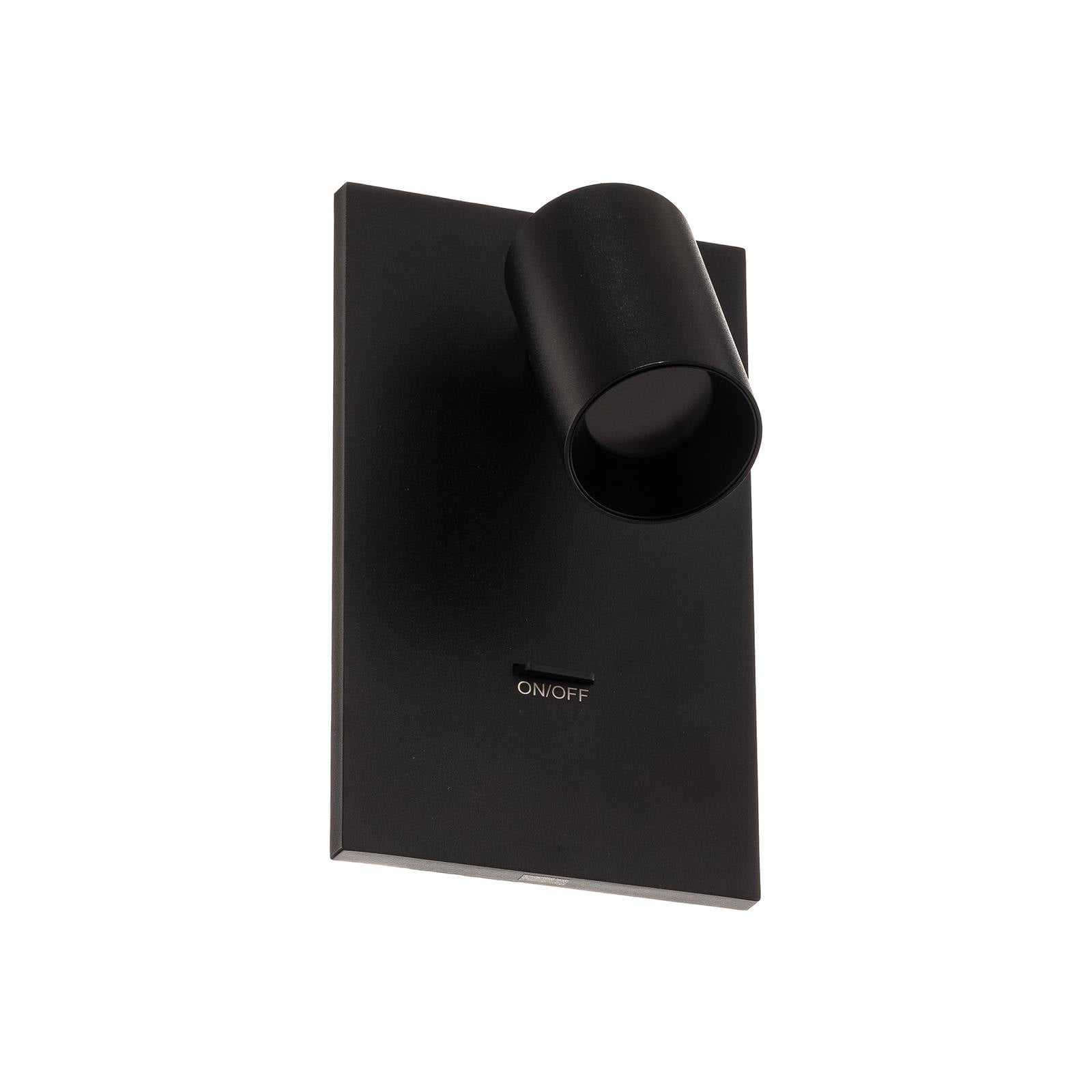 Arcchio Strahler Brinja, schwarz, Metall, USB-C, Schalter