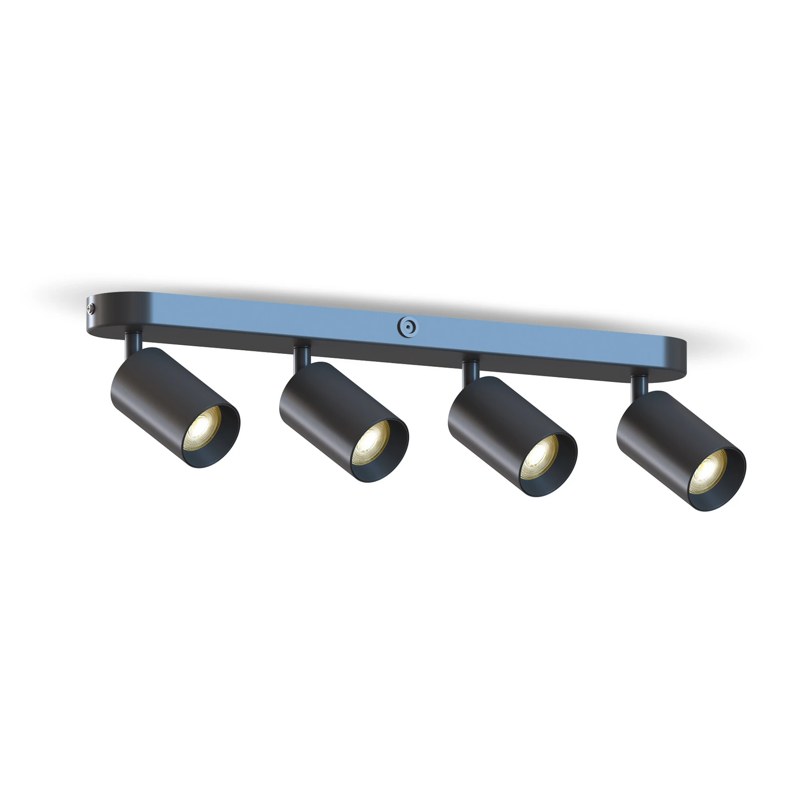 Spot de tavan Calex GU10, negru, lungime 49 cm, 4 becuri, metal