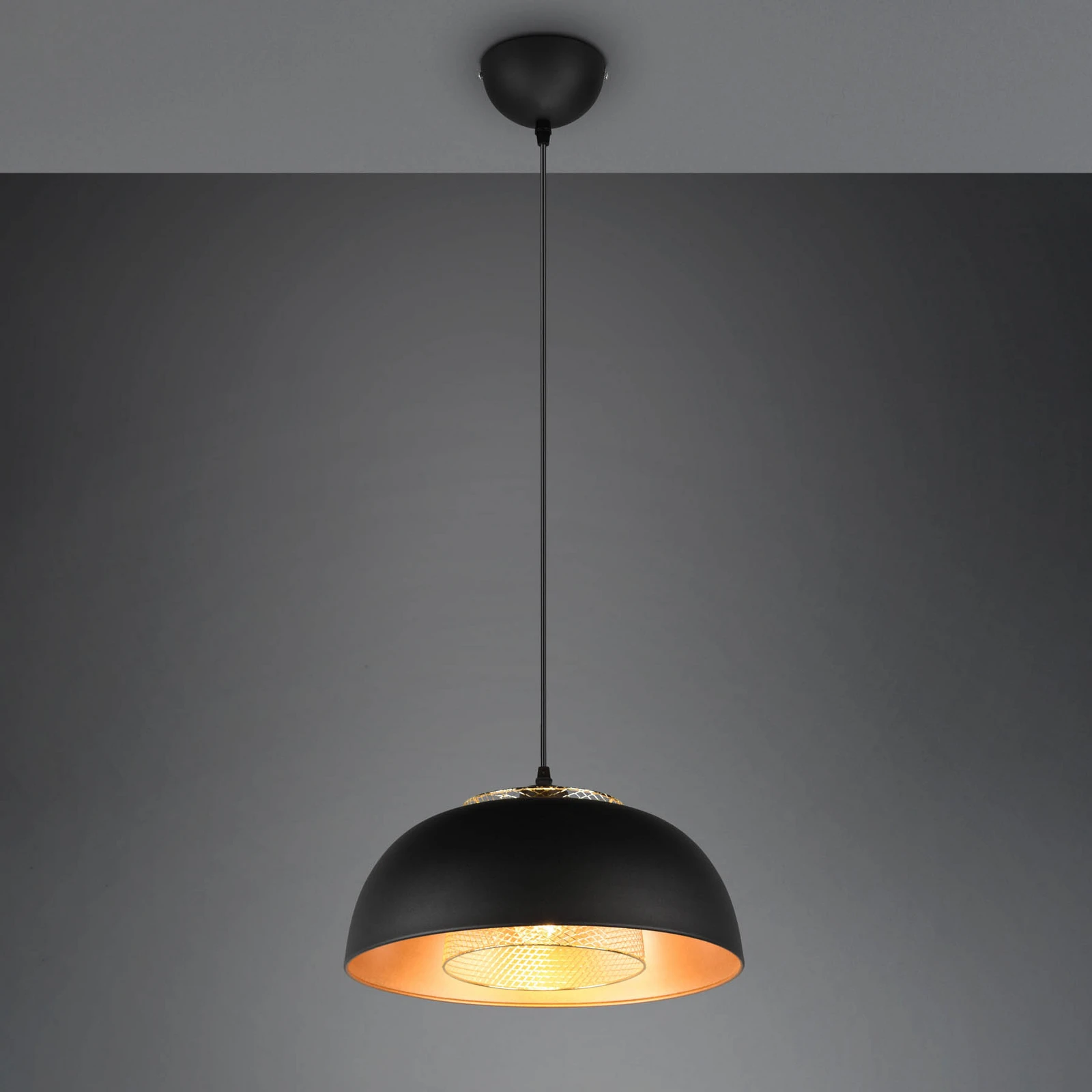 Hängeleuchte Punch schwarz/gold einflammig Ø 35 cm