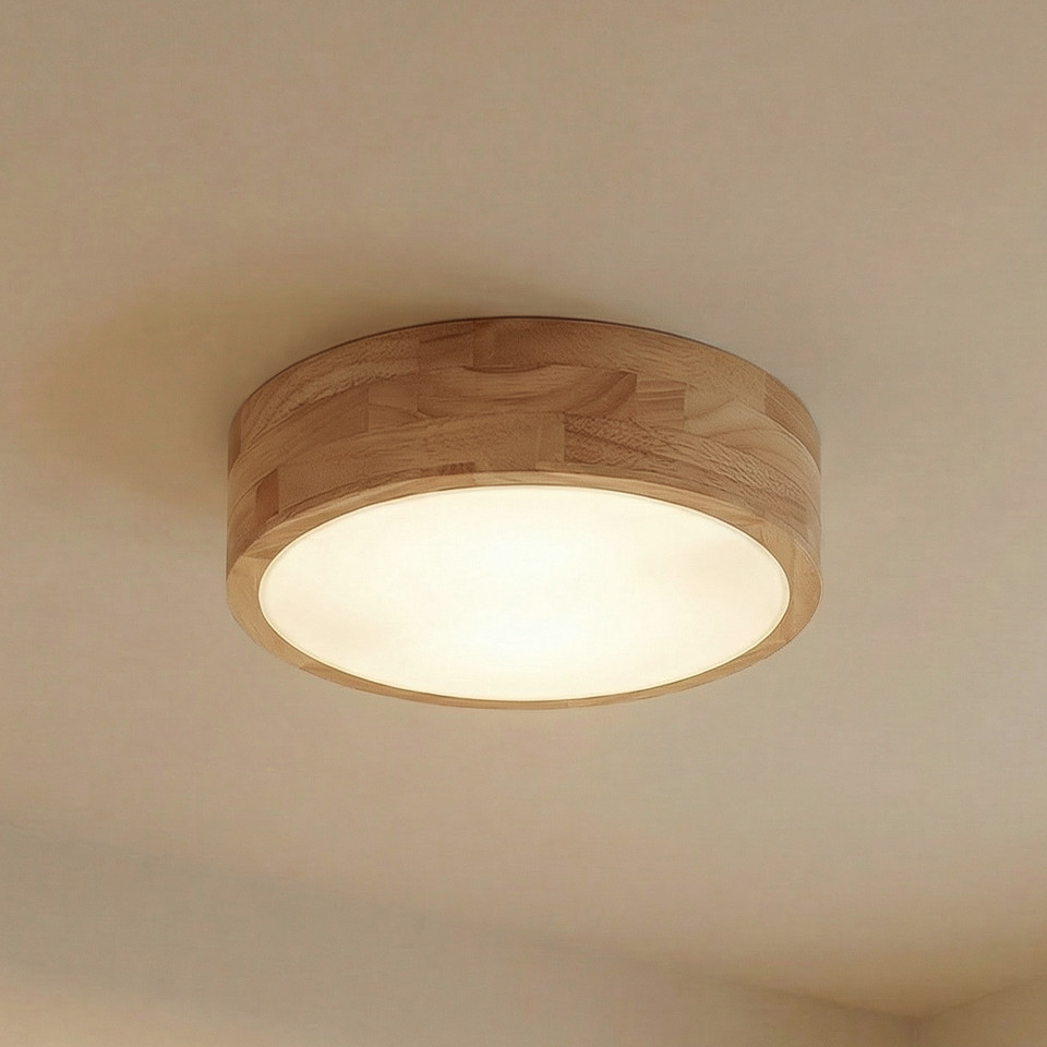 Lindby Tanju taklampa, trä från Lindby