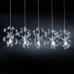 Crystal hanging light five-bulb