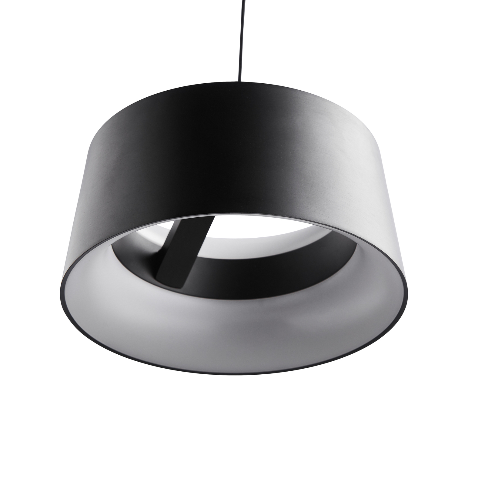 LOOM DESIGN Suspension LED Cookie, noir Aluminium Ø 15 cm