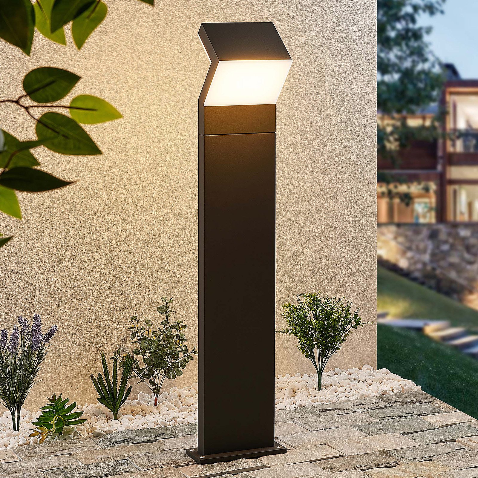 Arcchio Havin LED path light, dark grey, aluminium, plastic, 17 W, energy efficiency: A++, W: 22 cm, H: 100 cm