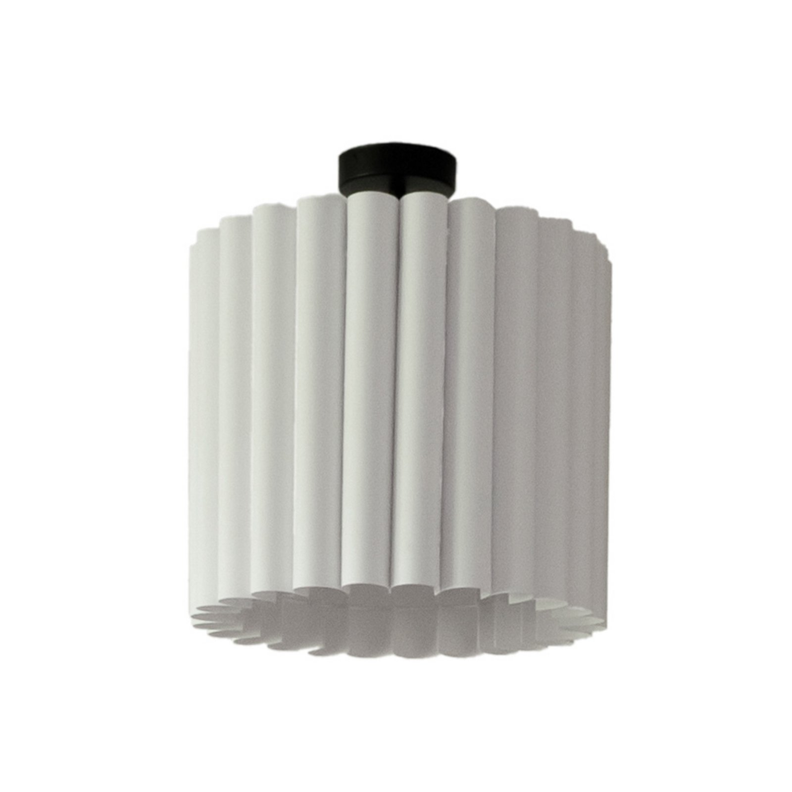 Loftlampe Aria, hvid, mikrofiber, E27