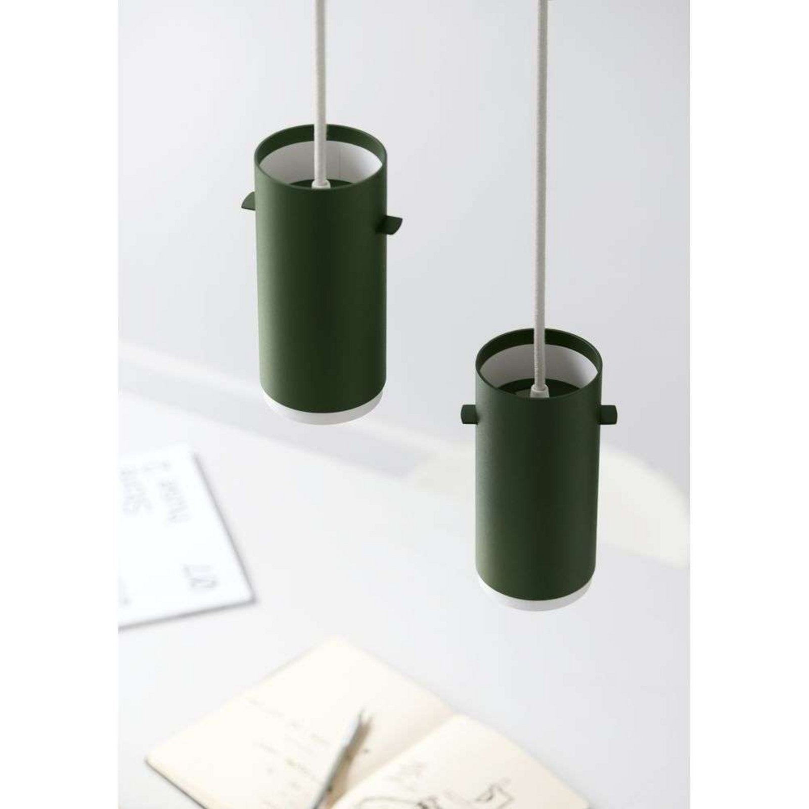 Tube Pendant Small Pine Green - Moebe