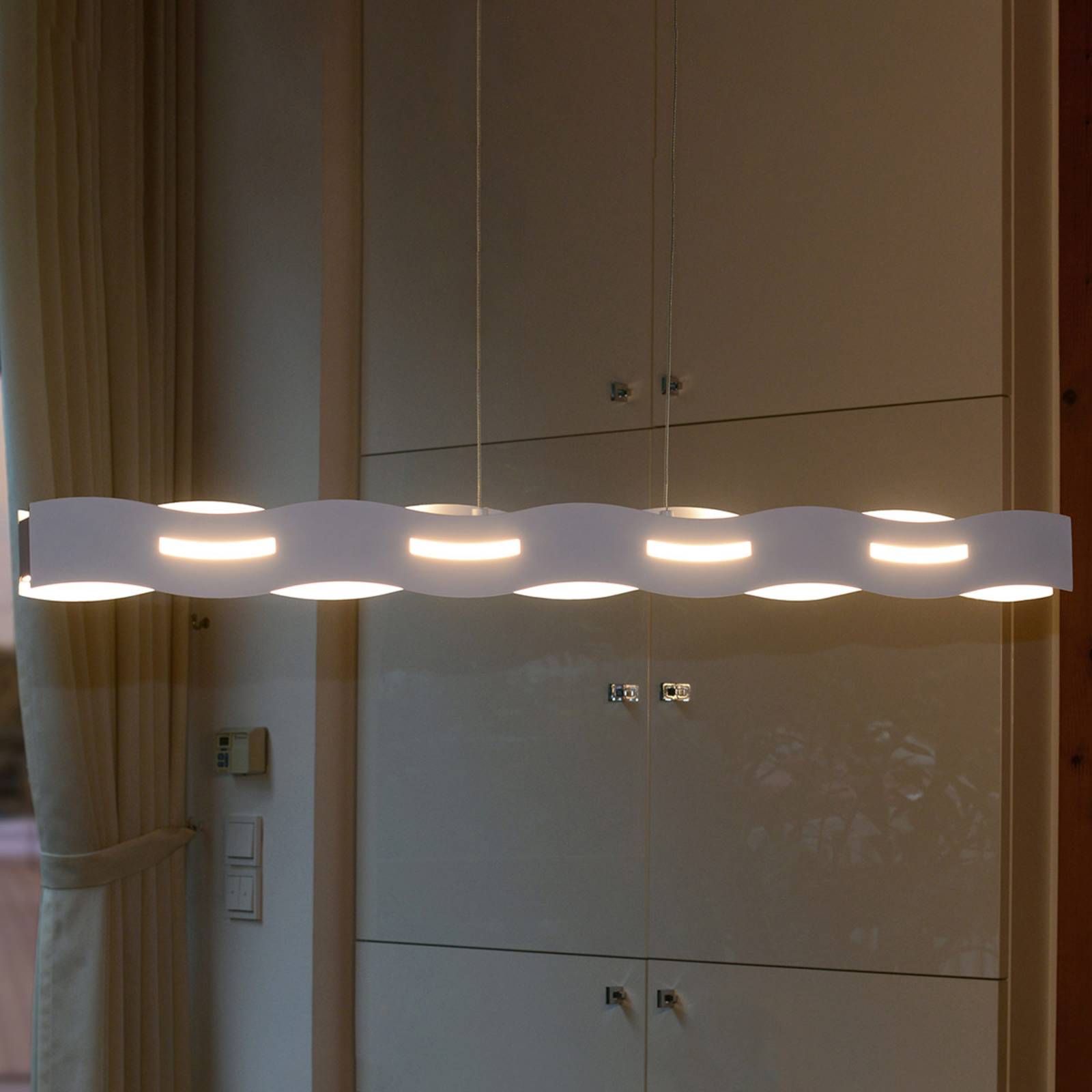 Lampa wisząca LED Wave biała