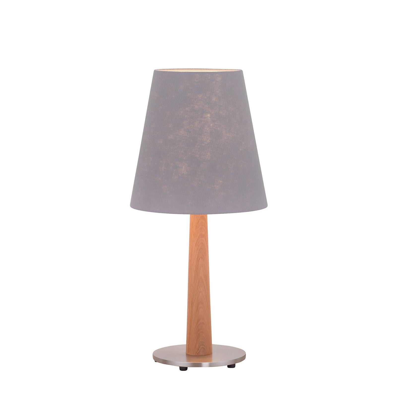 Lucande Elif asztali lámpa filc, kúpos natúr tölgy
