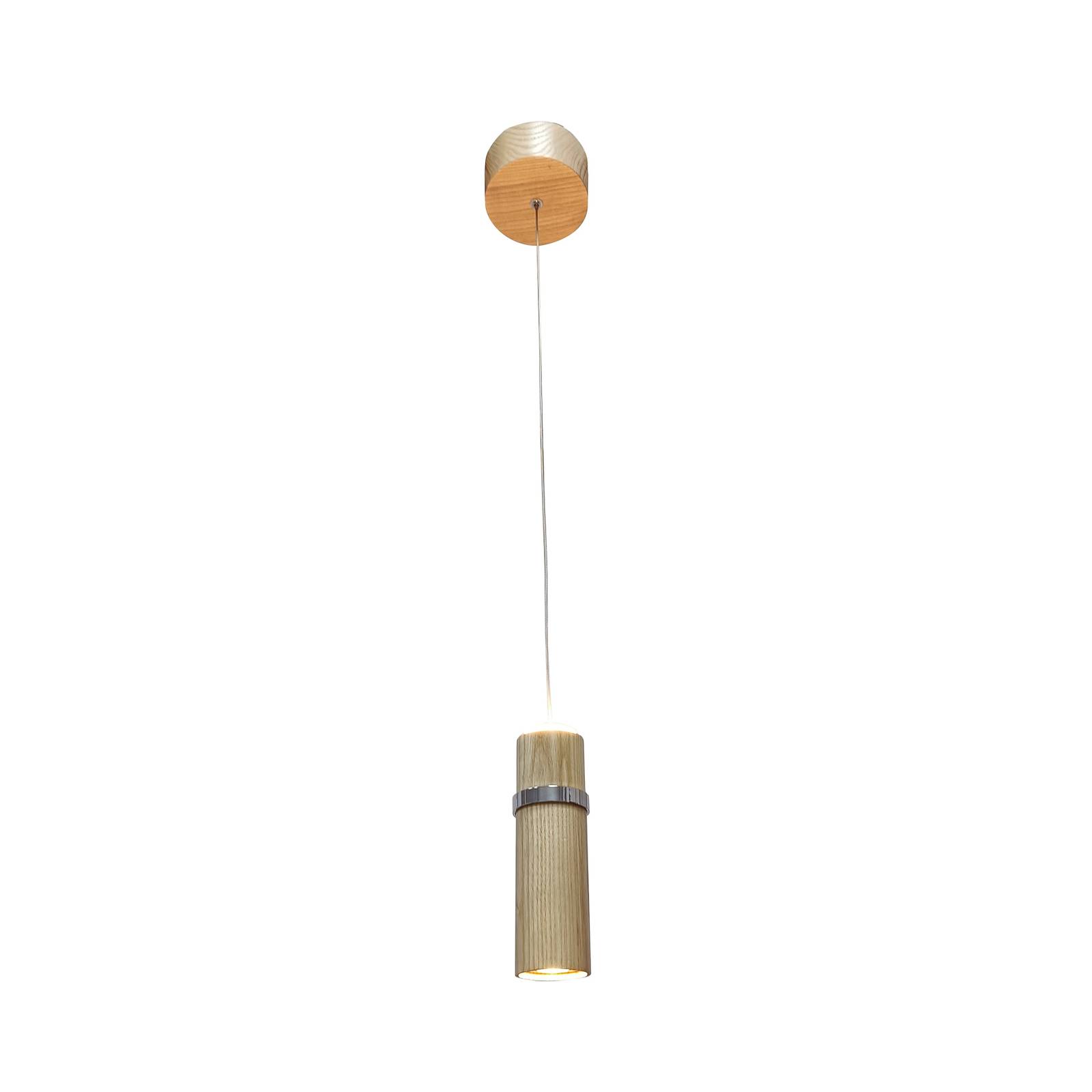 Lucande Nojus suspension LED bois up/down 1 lampe