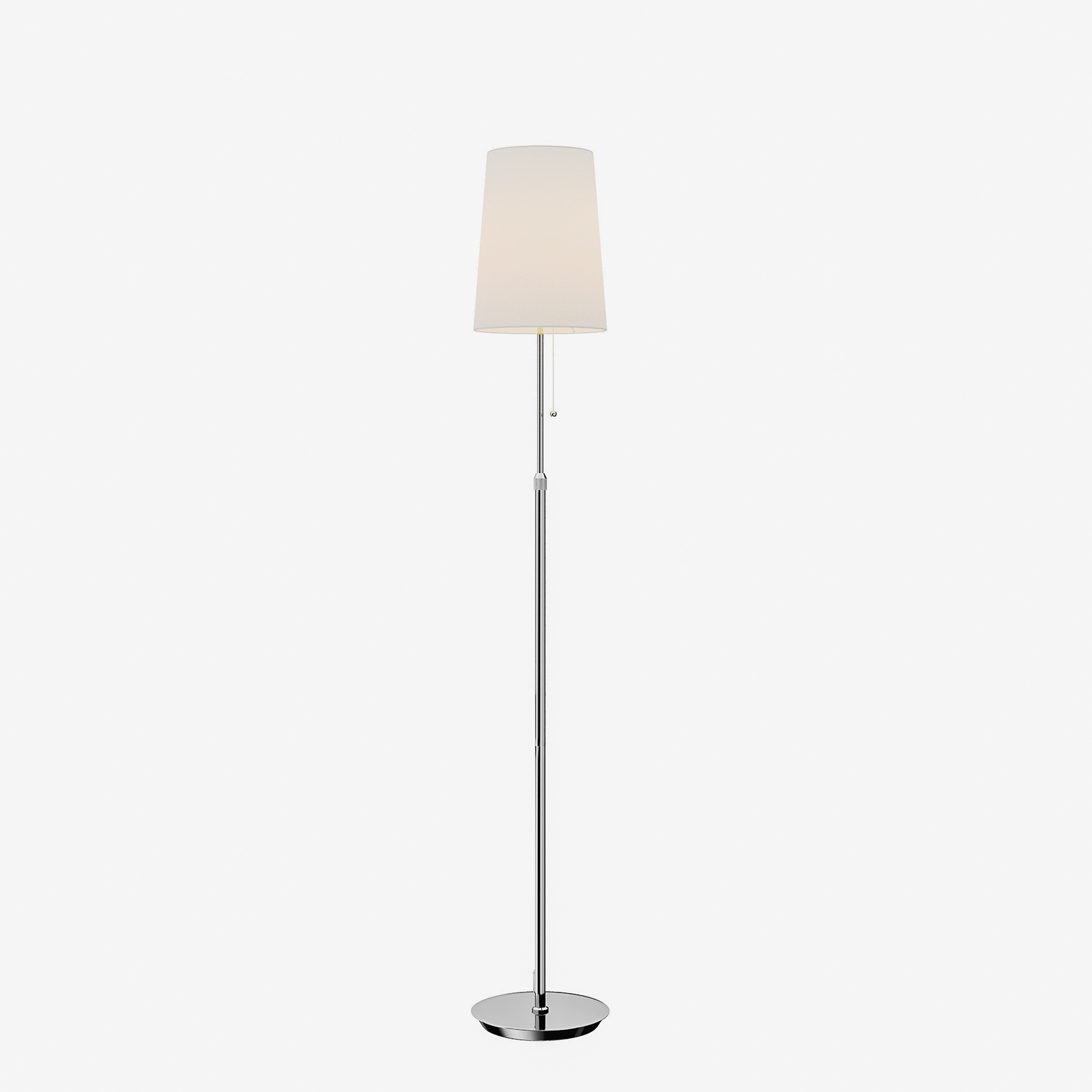 Lucande Pordis Stehlampe, 164 cm, chrom-weiß