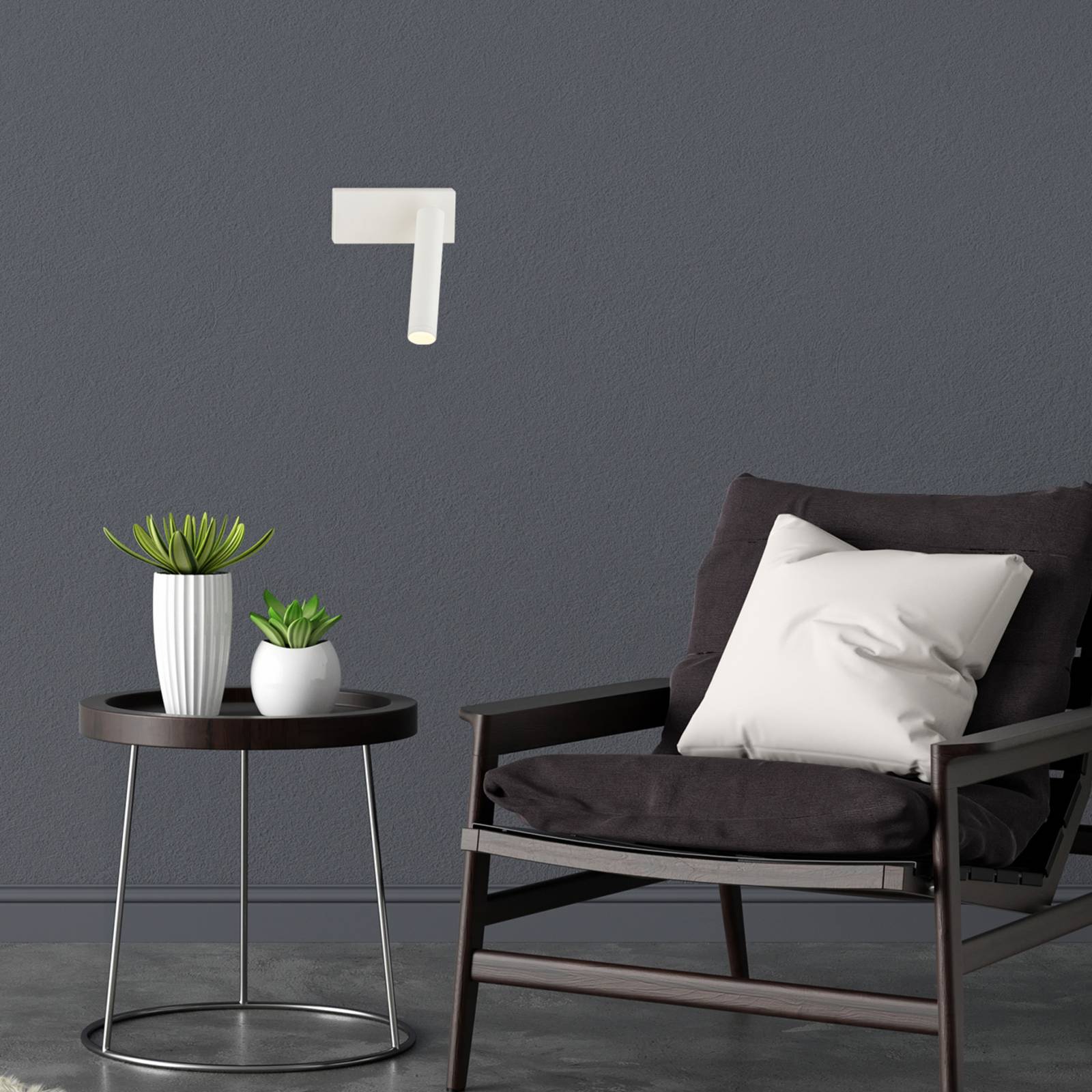 LED-Wandleuchte Rulo, beige, Stahl, 3000 K günstig online kaufen