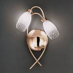 Ilena wall light with glass lampshades