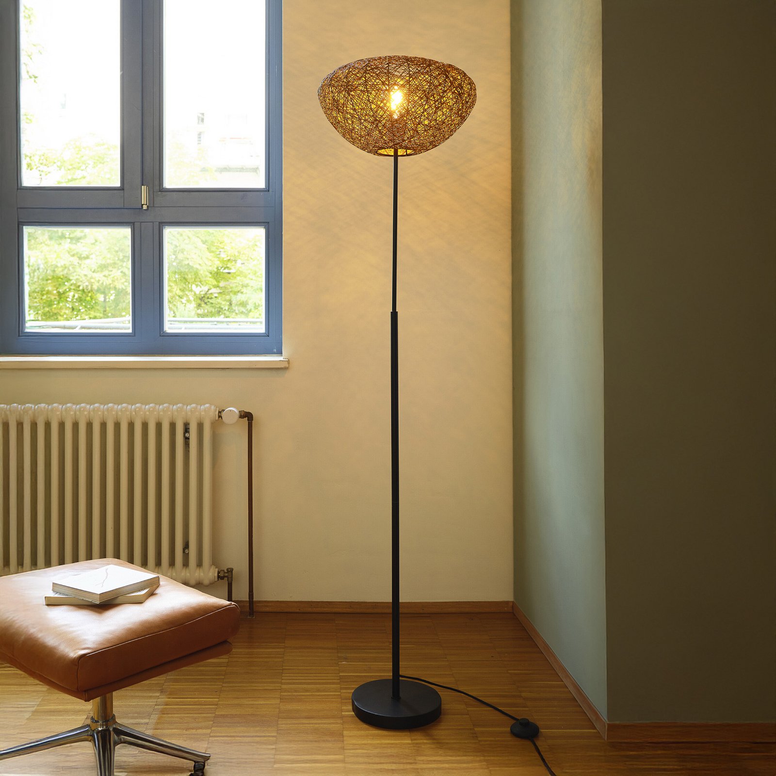 Lampa stojąca OSRAM Decor Paper Drop, papier, beżowa, E27