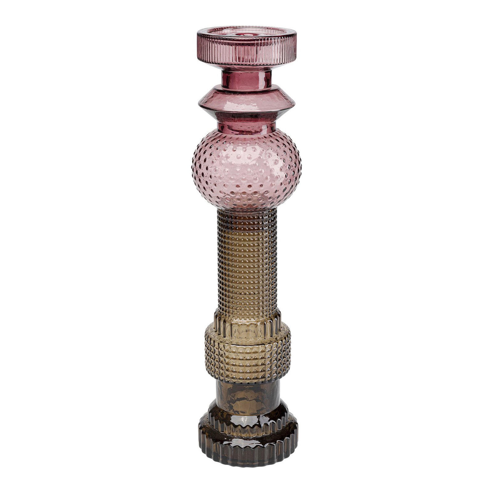 KARE Candlestick Marvelous Duo, height 49 cm, glass purple/grey