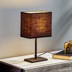 Kate table lamp with fabric shade, black/gold