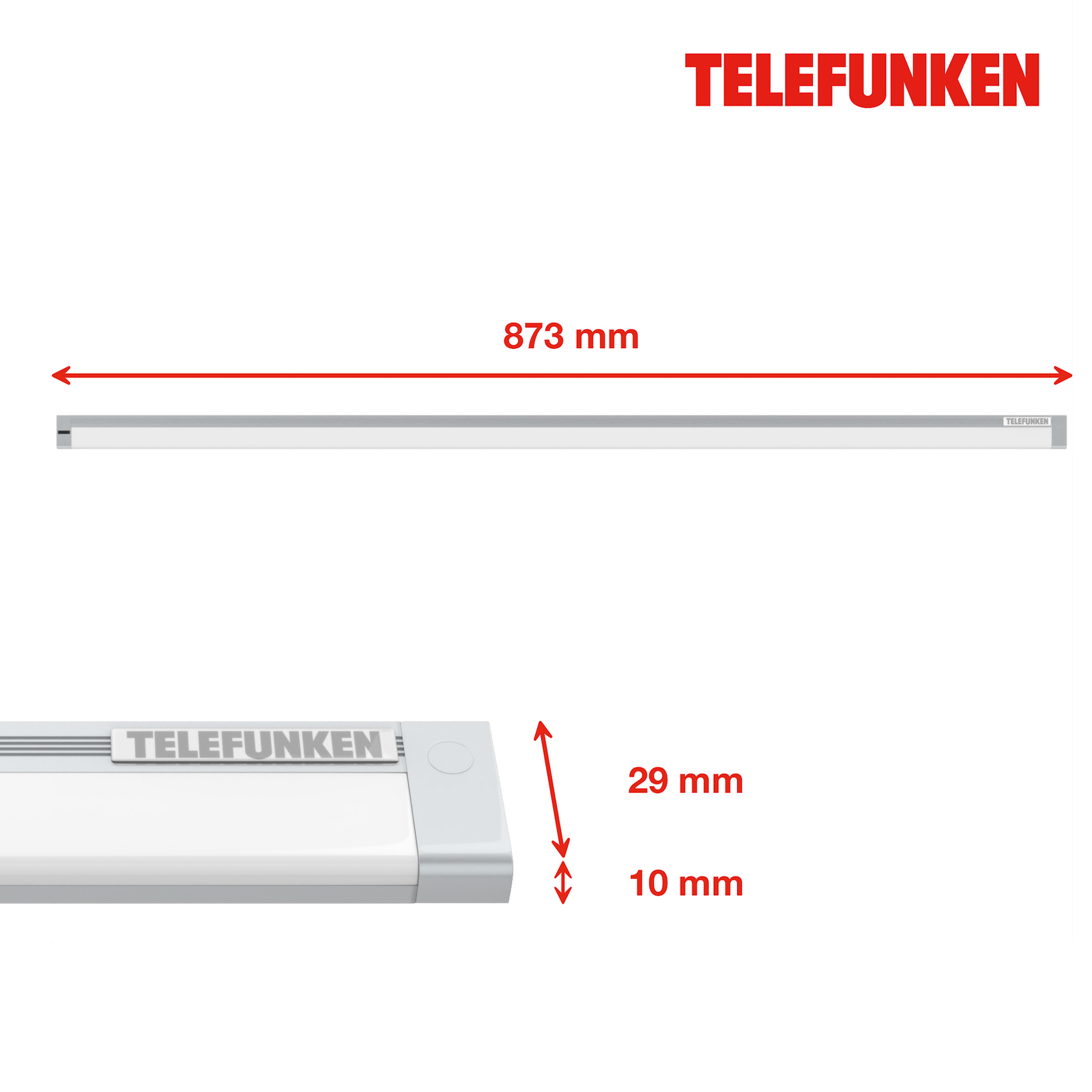 LED under-cabinet light Zeus, length 87 cm