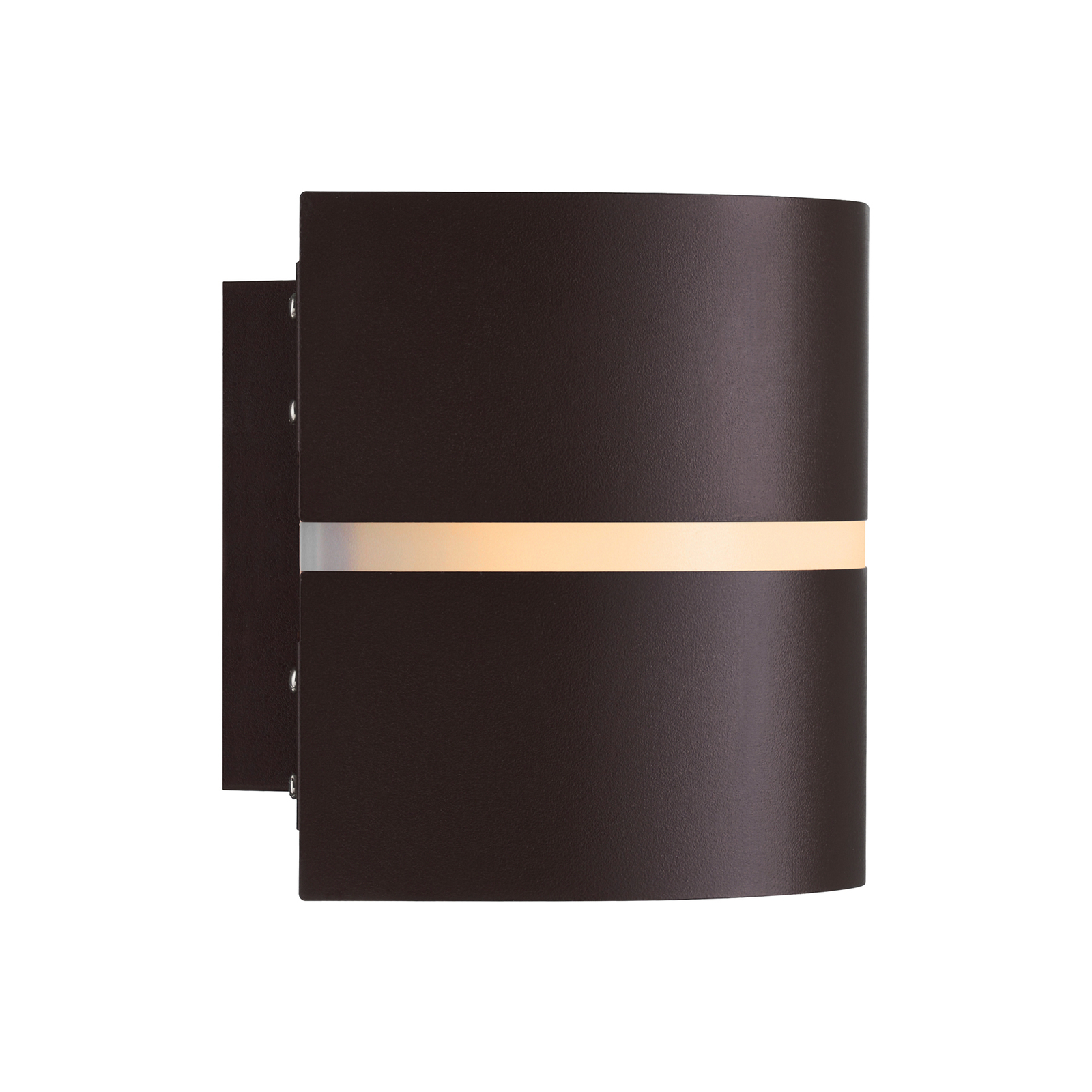 Zunanja stenska svetilka Sibelis, E27, plastika, rjava kovinska barva