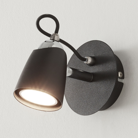 Svart LED-spot Marko, justerbar