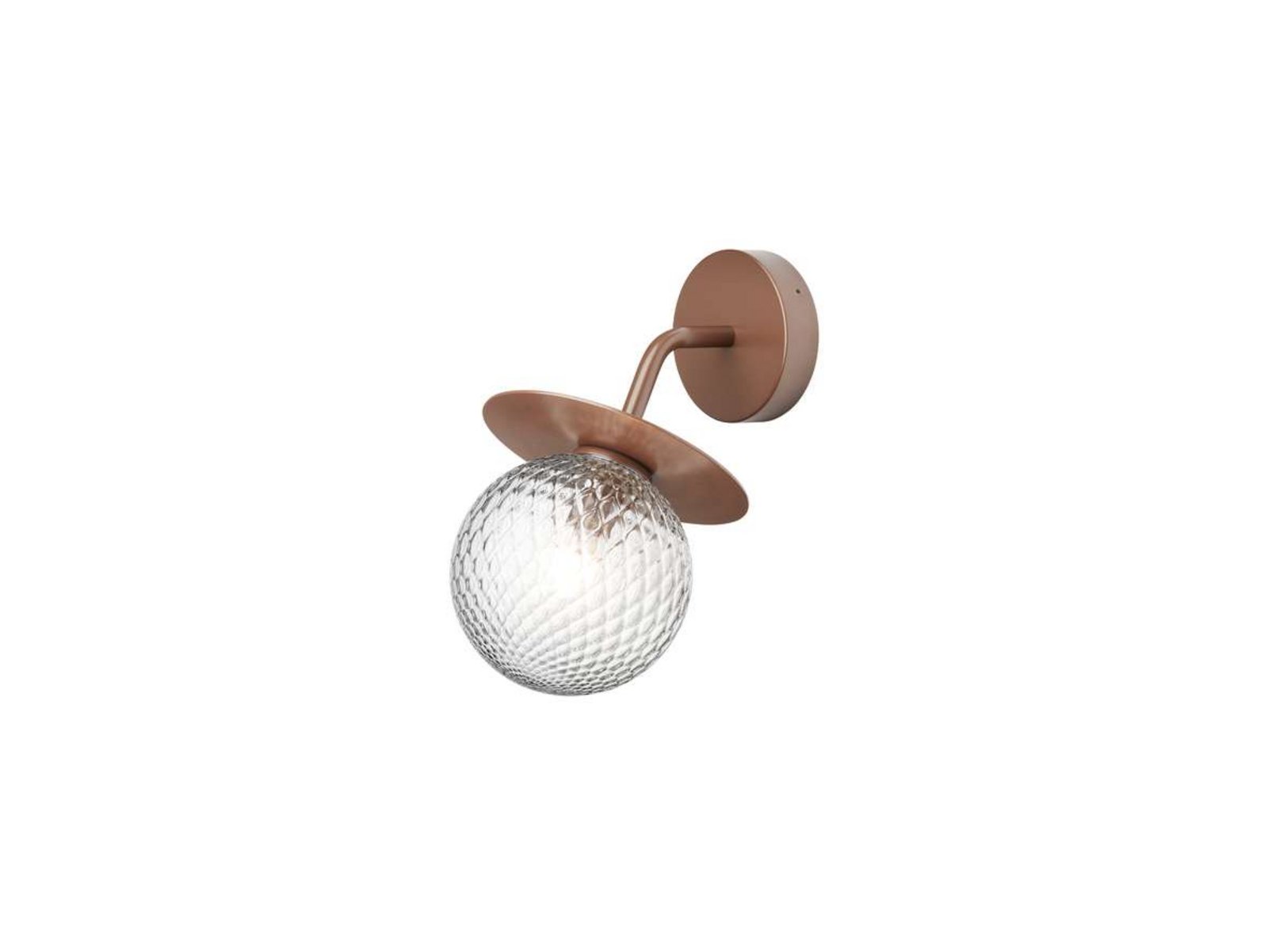 Nuura utendørs vegglampe Liila, bredde 16 cm, bronse/klar