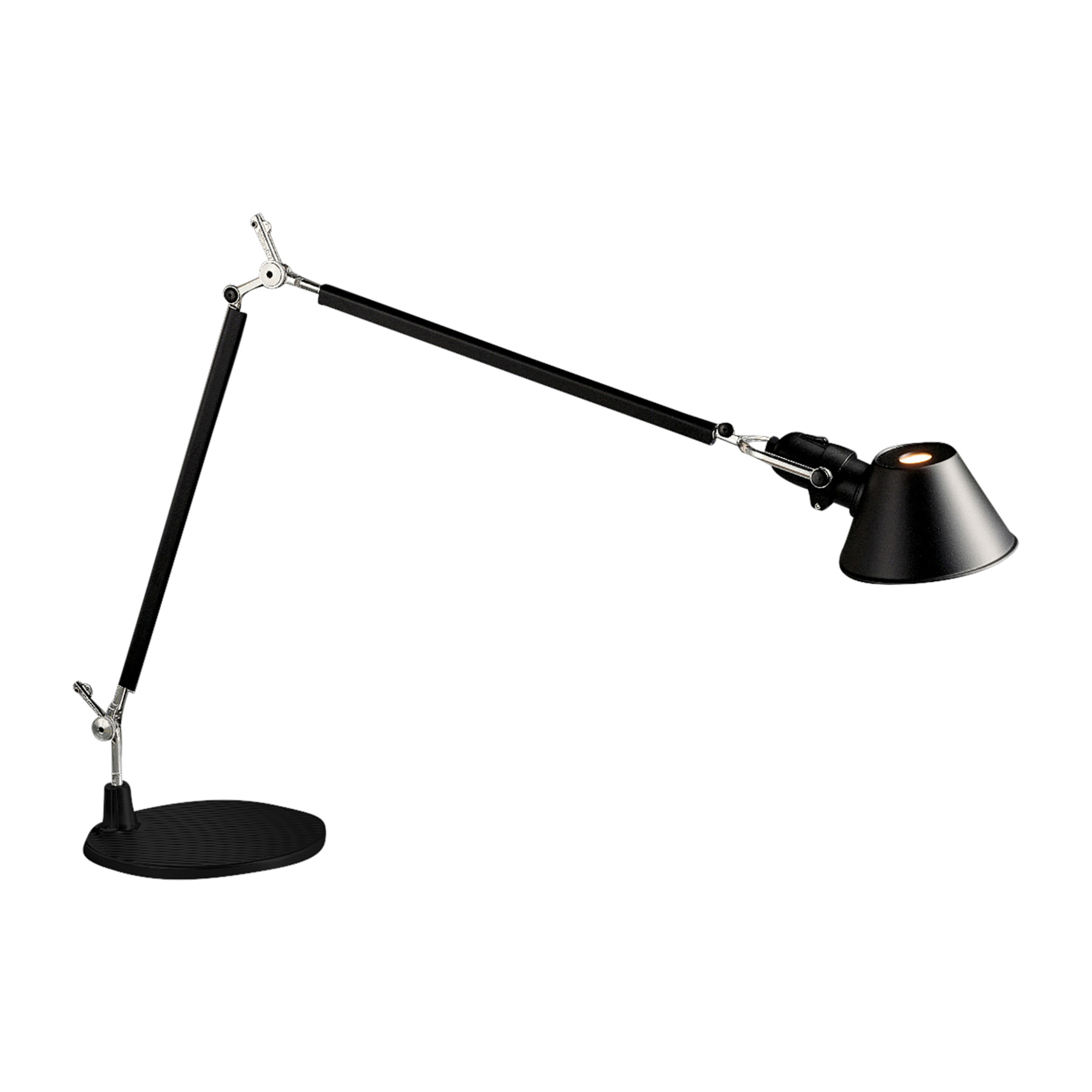 Tolomeo Table Lamp E27 Black with Black Base - Artemide