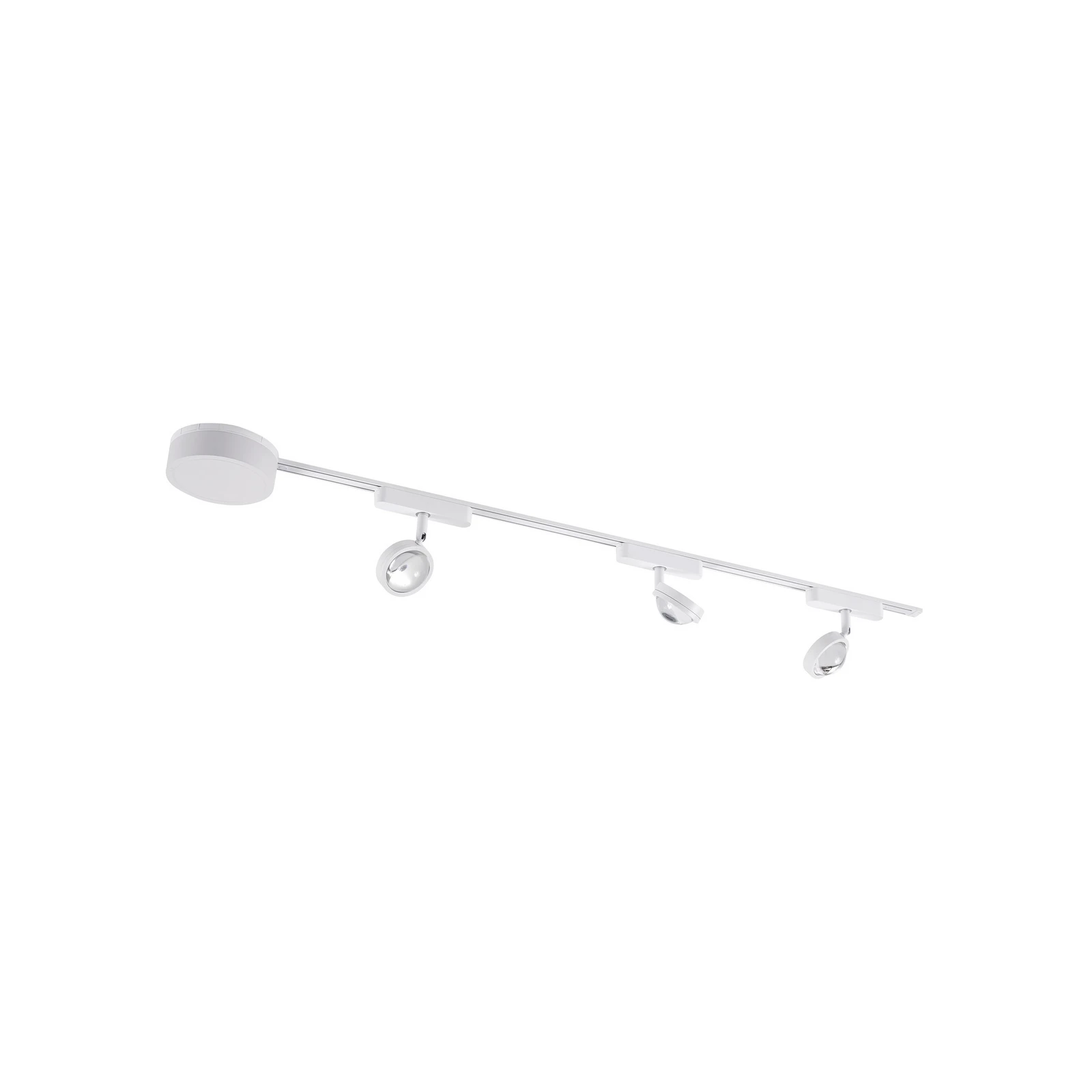 Railsystem 48V Lumaro, spots, 3-lamps, wit, Ø 7,3cm