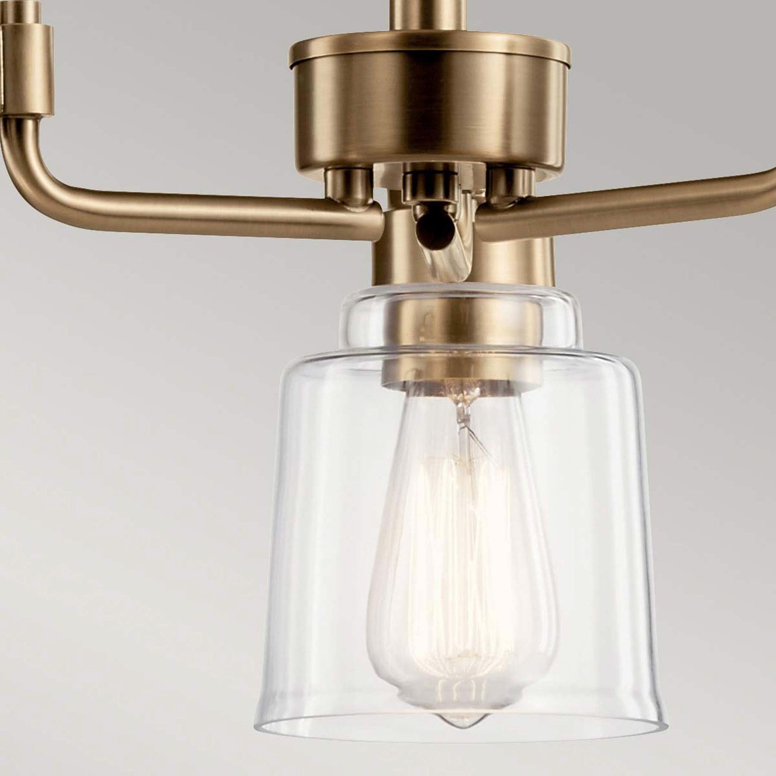 Aivian pendant light, 3-bulb, weathered brass