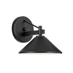 Ripley buitenwandlamp, zwart, breedte 20 cm, metaal, IP44