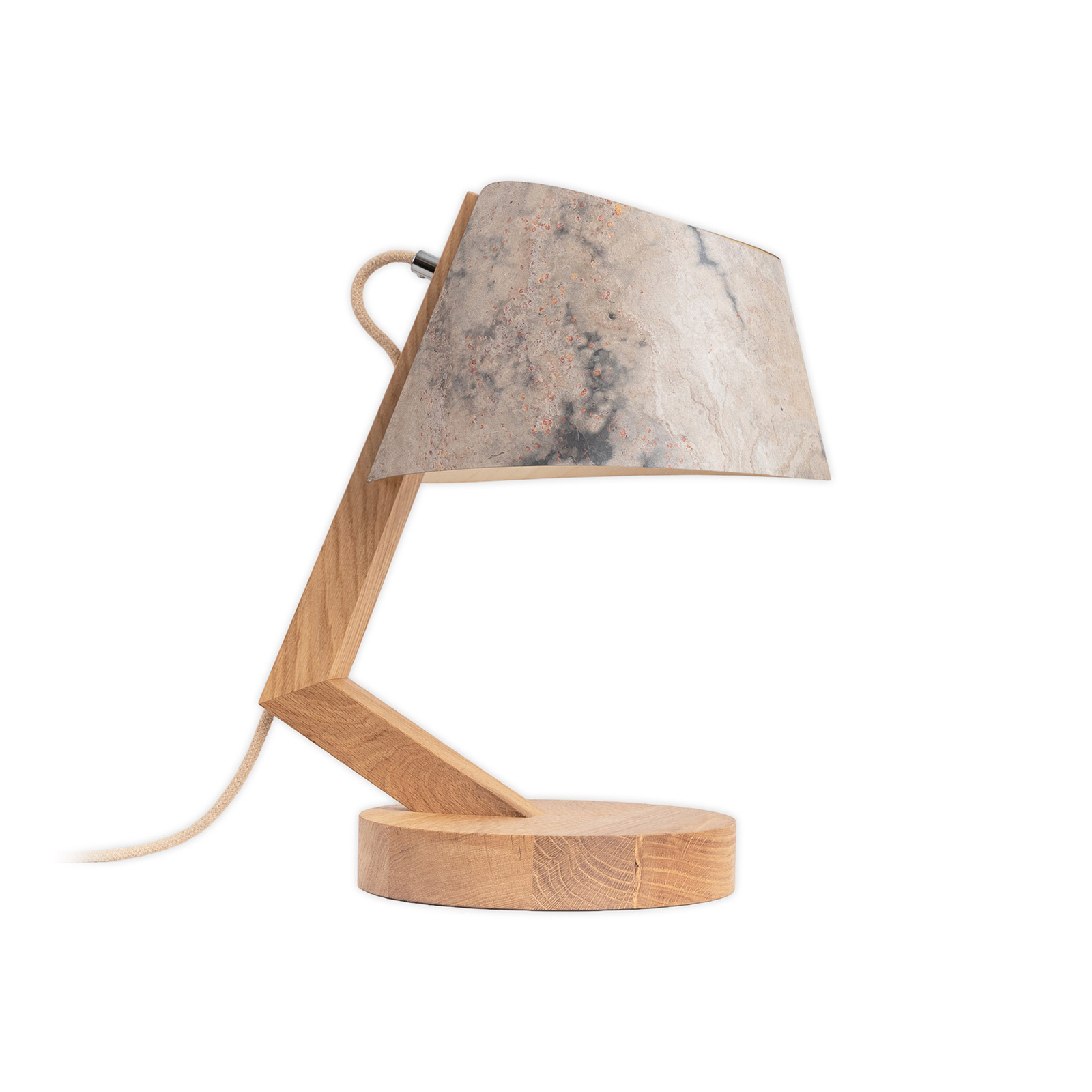 ALMUT 1411 lampa stołowa wygięta Ø23cm kamień