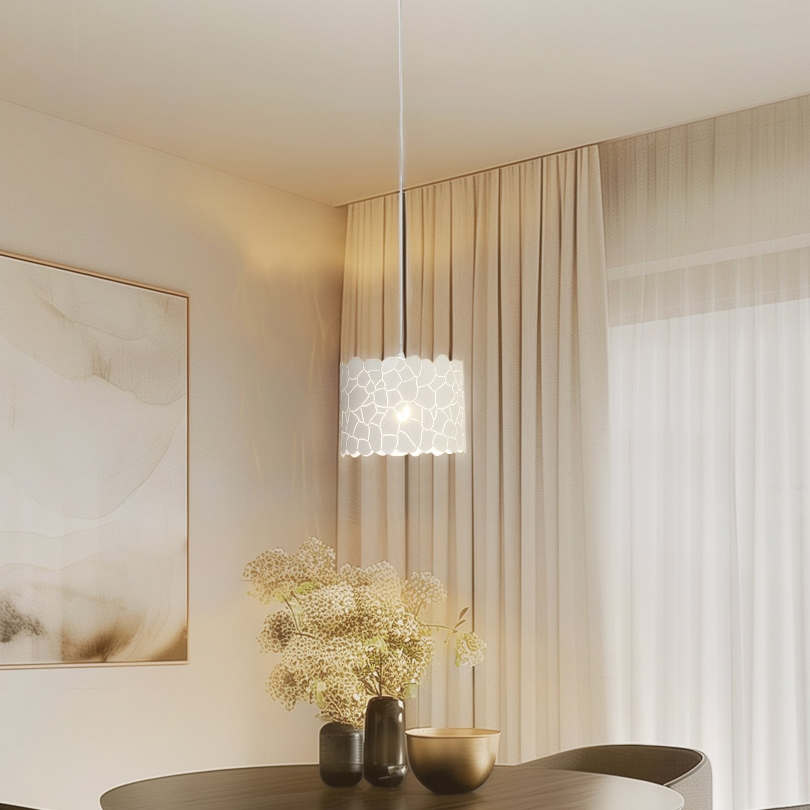 Aralena Hanglamp Wit - Lindby