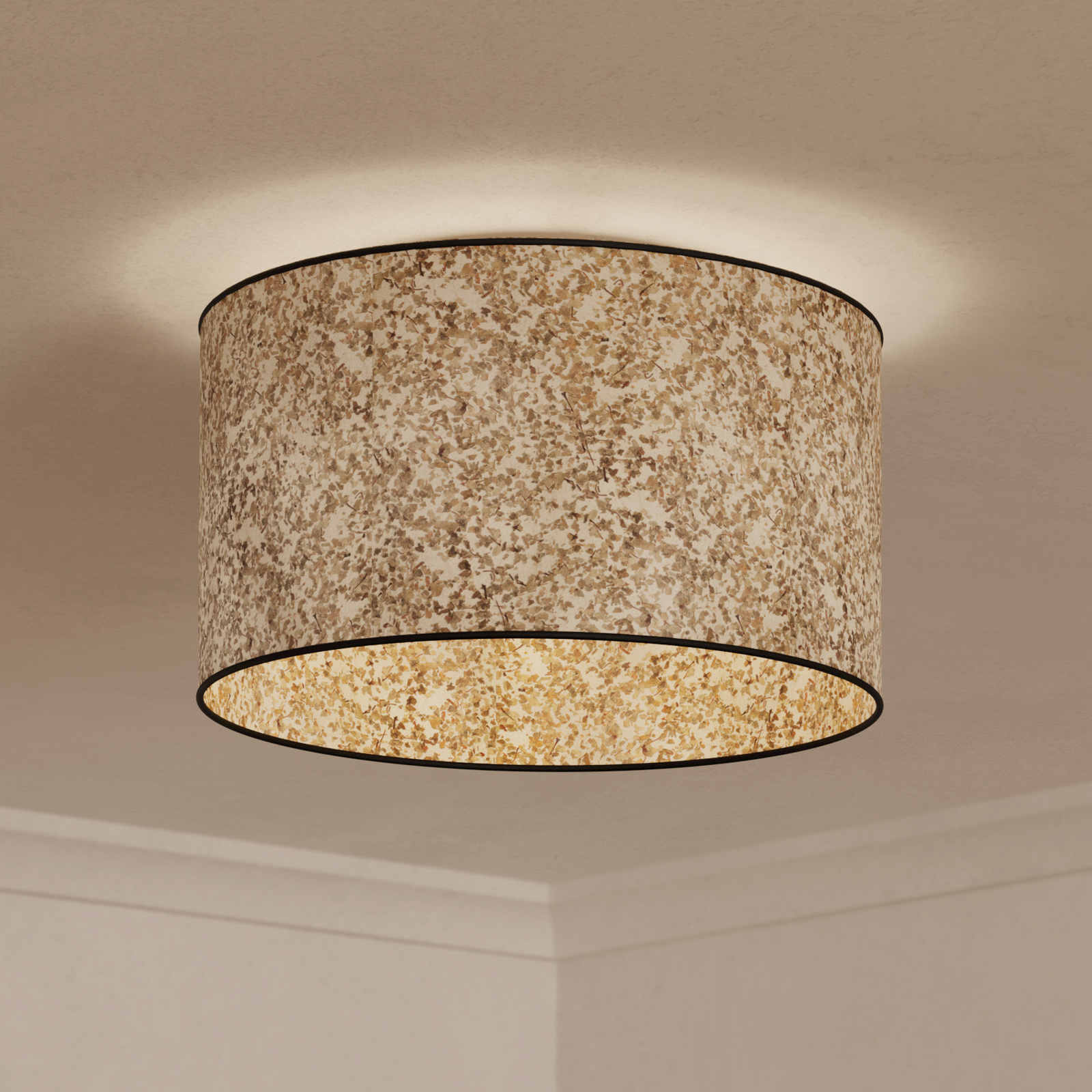 Butterburn laevalgusti, Ø 38 cm, beež/roheline, kangas