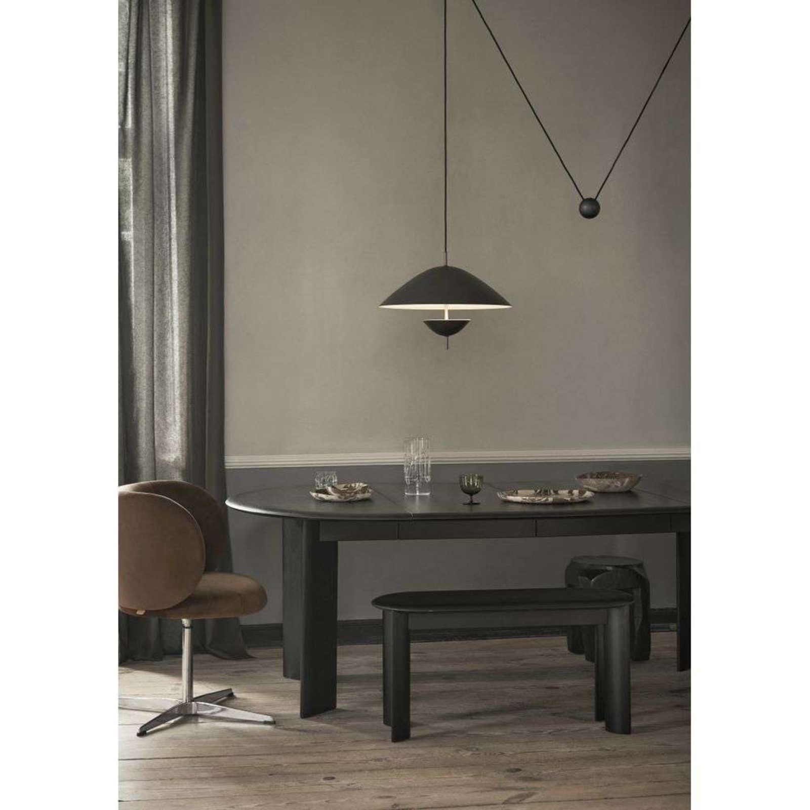 Lod Lustră Pendul Blackened Iron - ferm LIVING