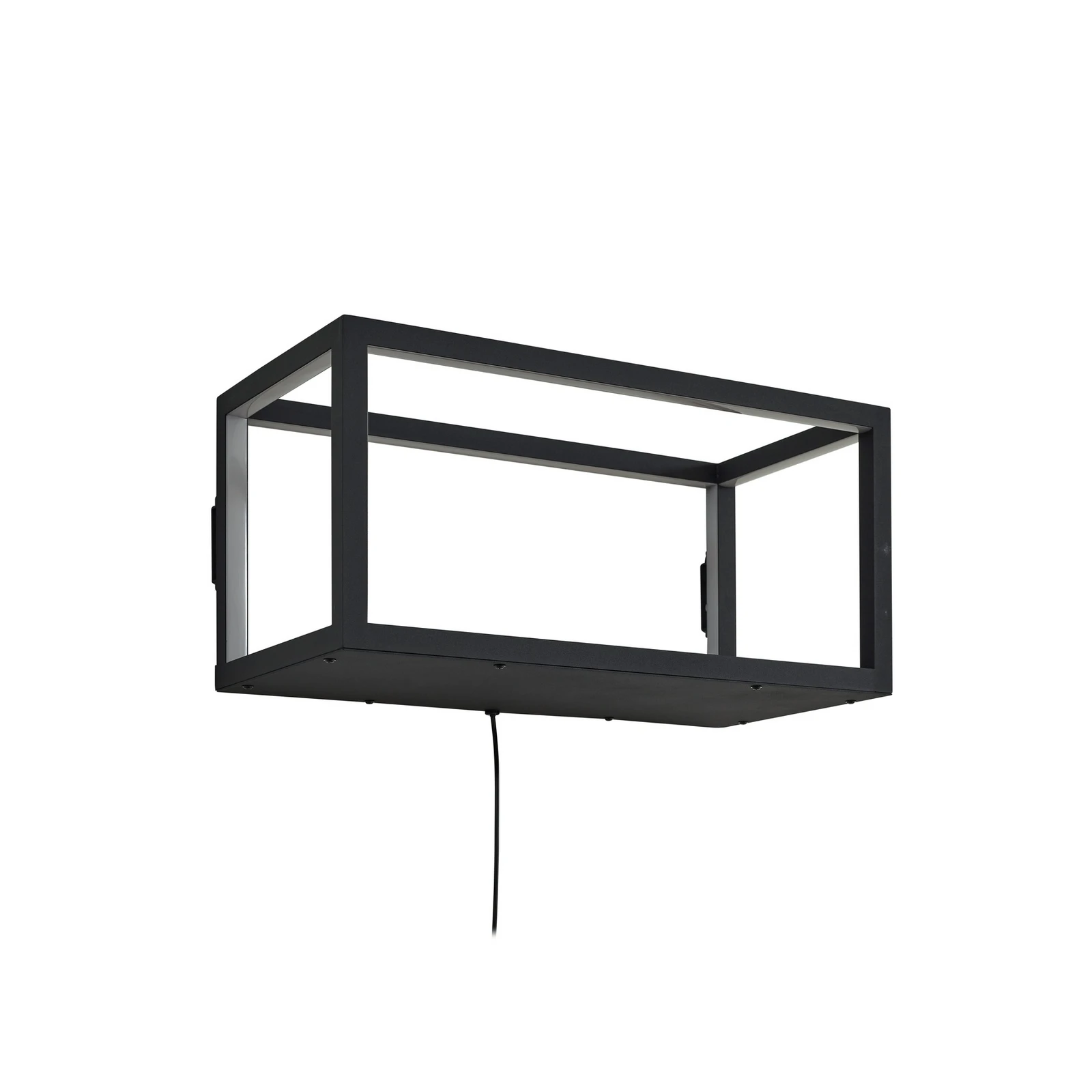 Lindby LED zidna svjetiljka Birta, utikač, polica, 51 cm, USB