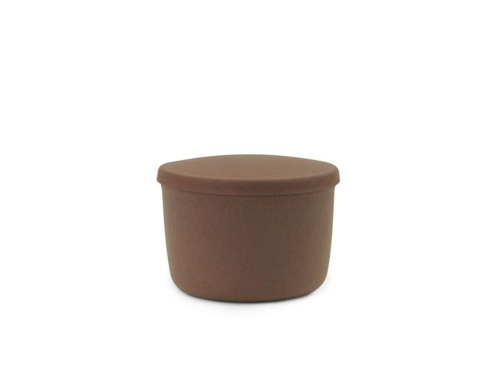 Hide Storage Pouf Small Brown - Normann Copenhagen