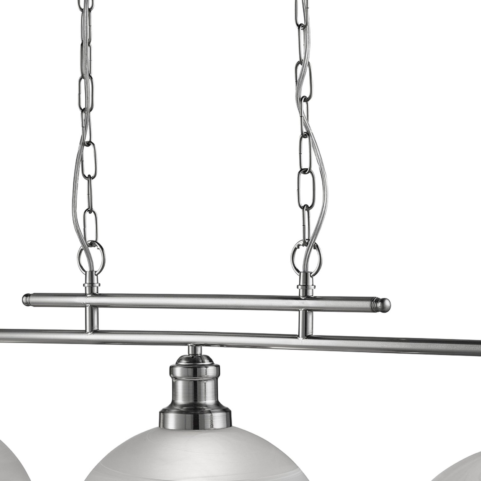 Bistro hanging light, 3-bulb, silver