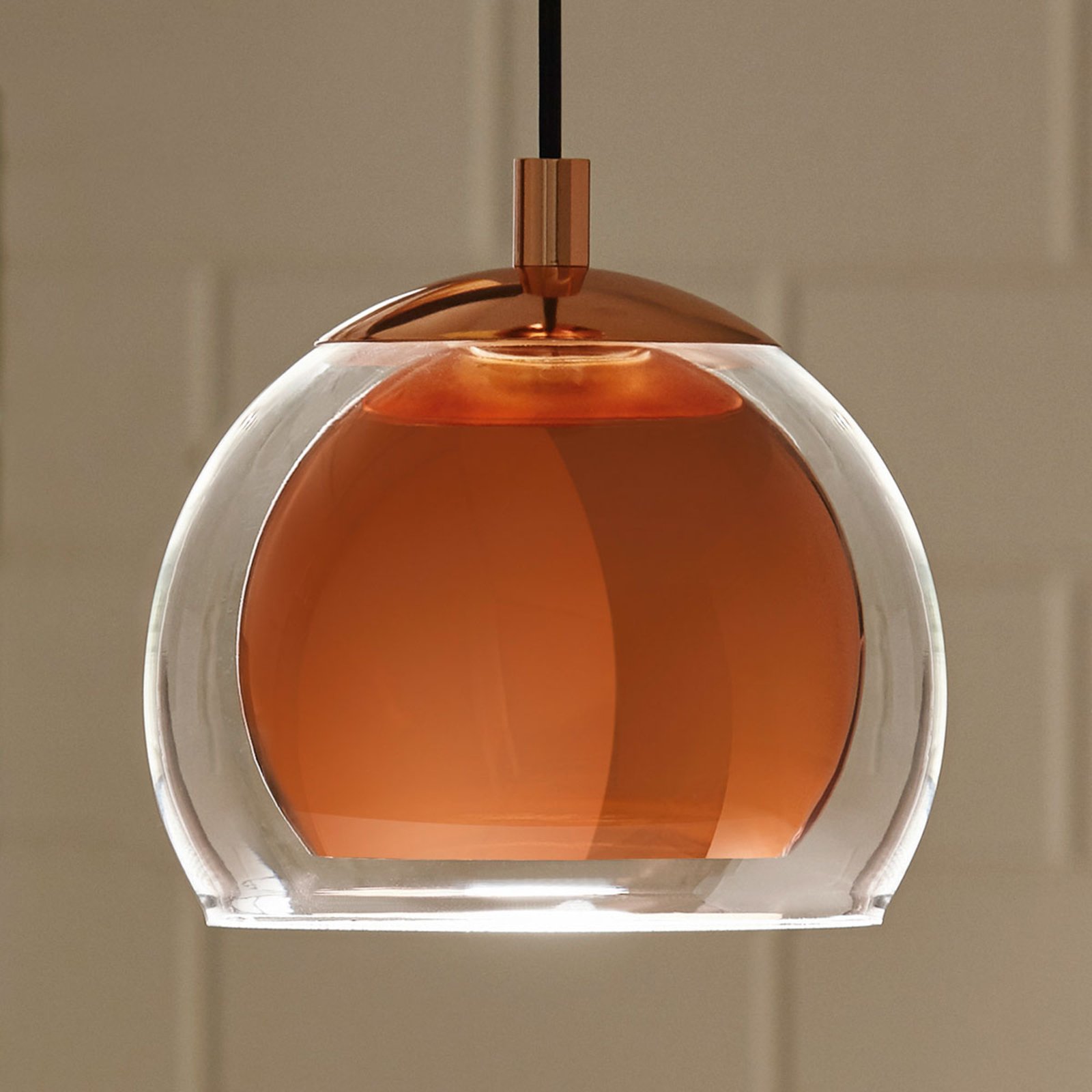 Rocamar hanging light 1-bulb in copper