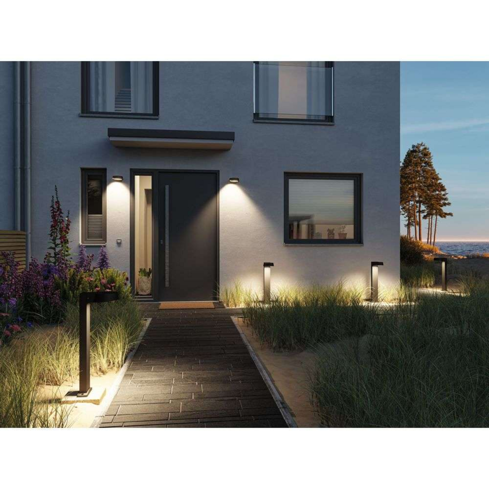 Capea Grand LED Außen Pollerleuchte IP44 Anthrazit - Paulmann