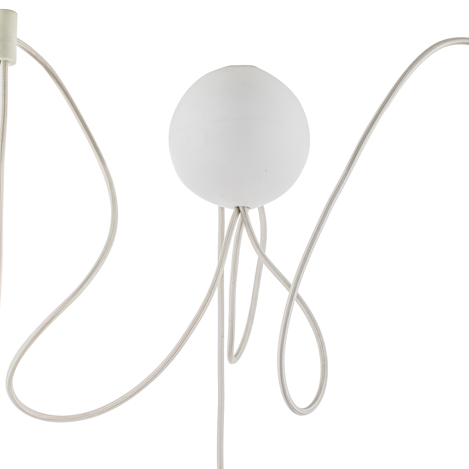 UMAGE Acorn hanging light three-bulb, white/steel