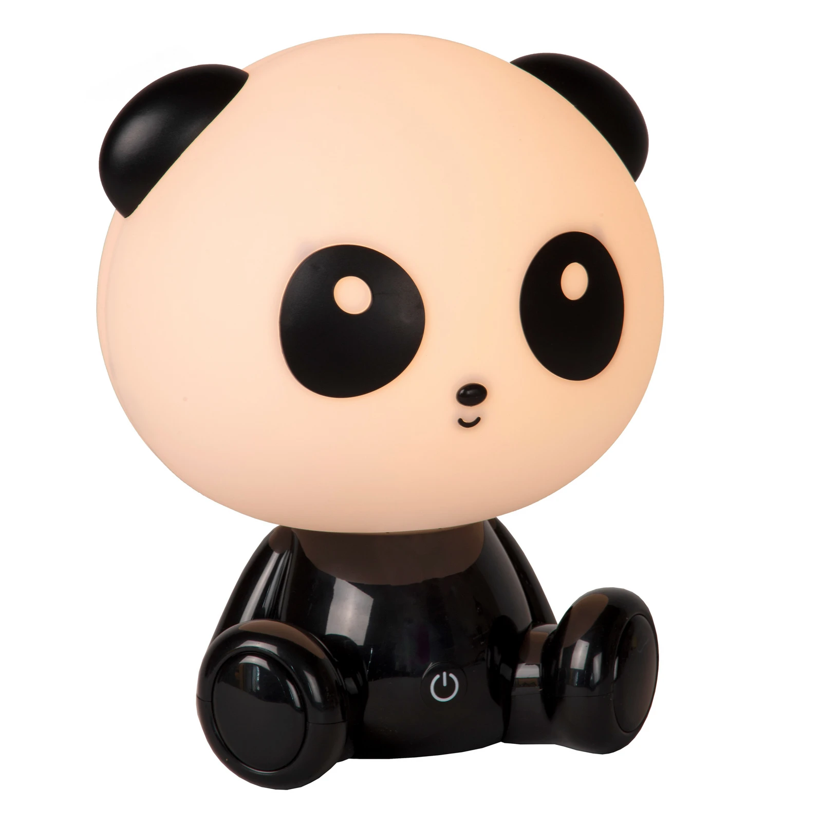 Bērnu galda lampa Dodo Panda, melna/balta, aptumšojama, ABS