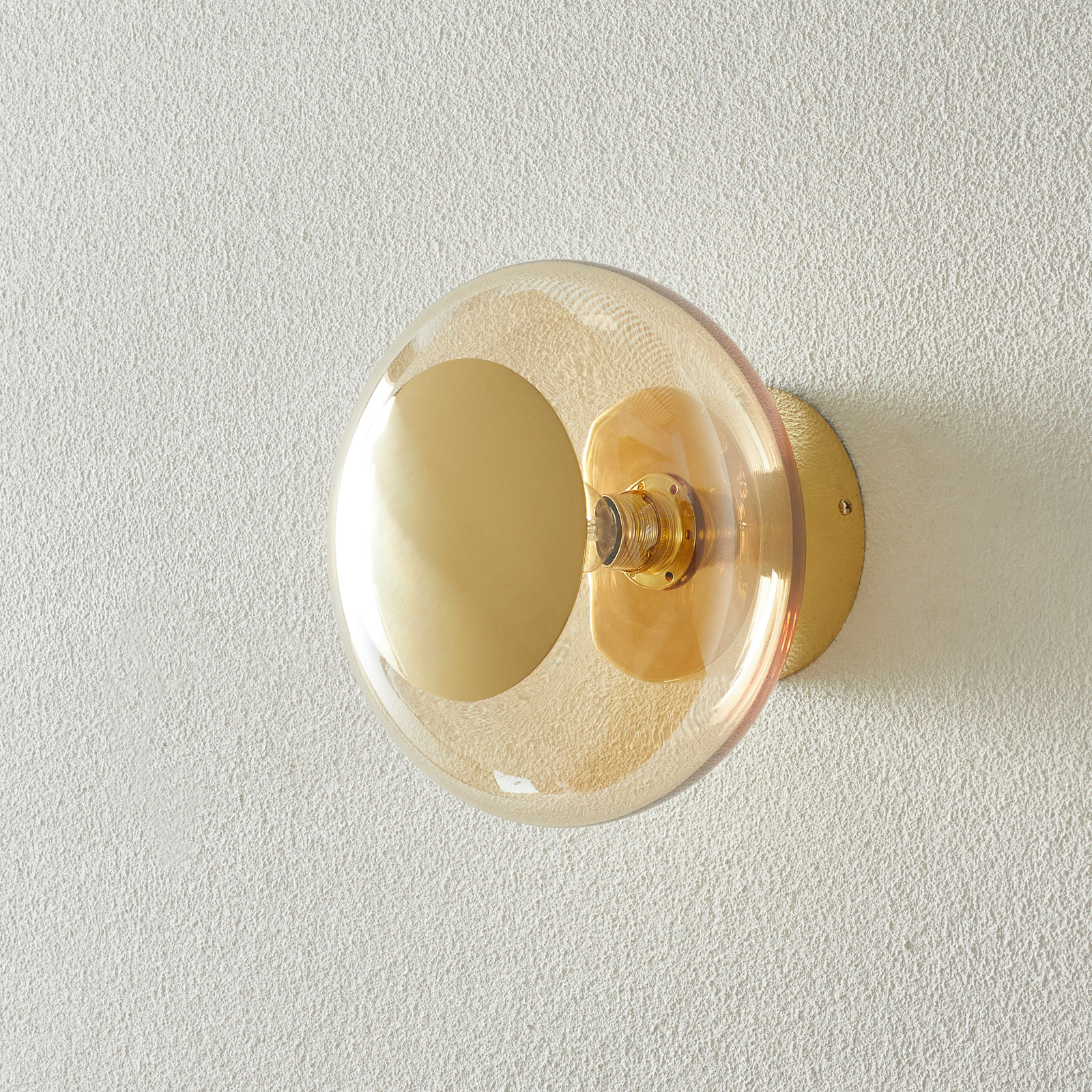 EBB & FLOW Horizon soclu auriu/auriu fumuriu Ø21cm - Camera de zi / sufragerie - Scandinavă - auriu auriu-fumuriu - Sticlă