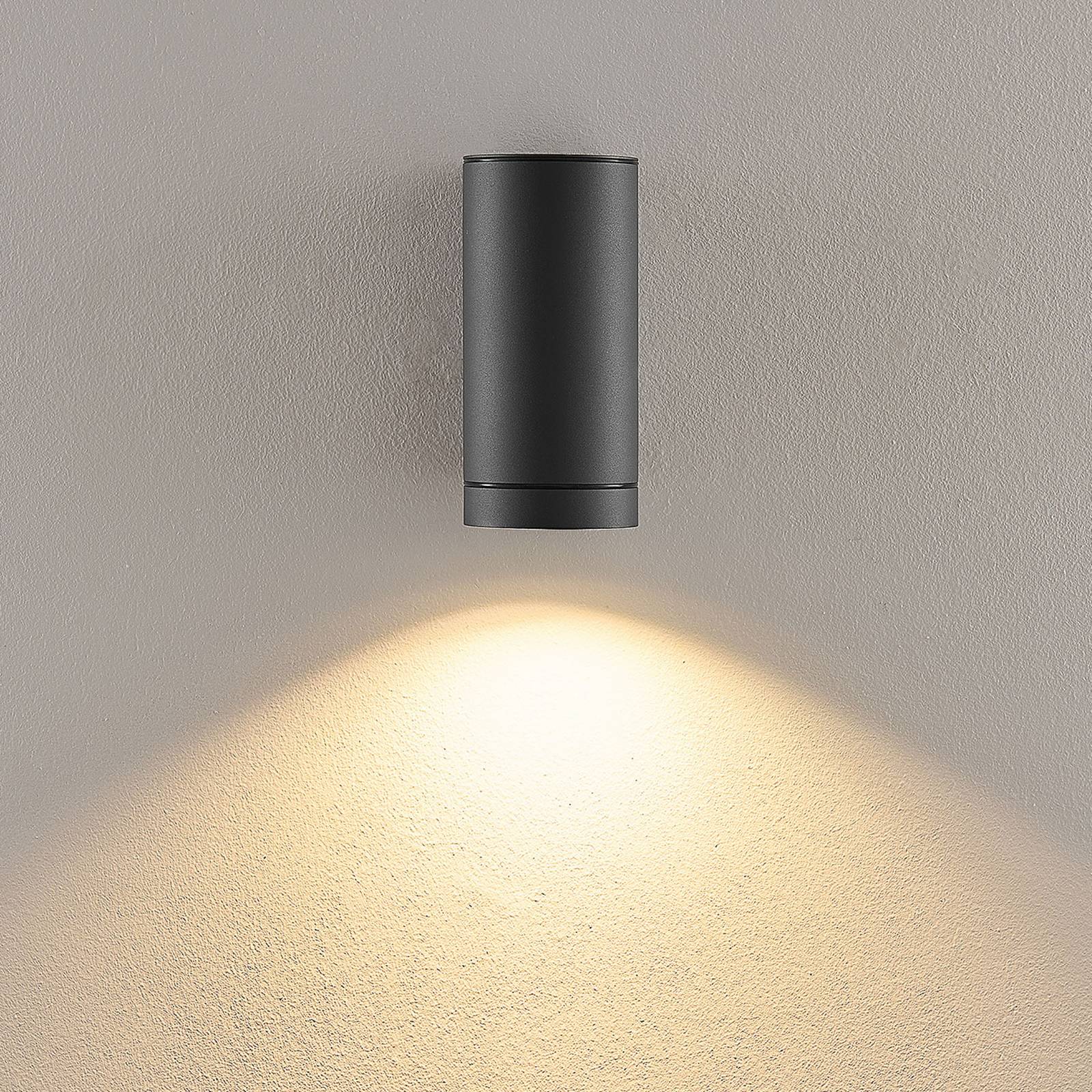 Außenwandlampe ShoreLine Pro Round, dunkelgrau, GU10 günstig online kaufen