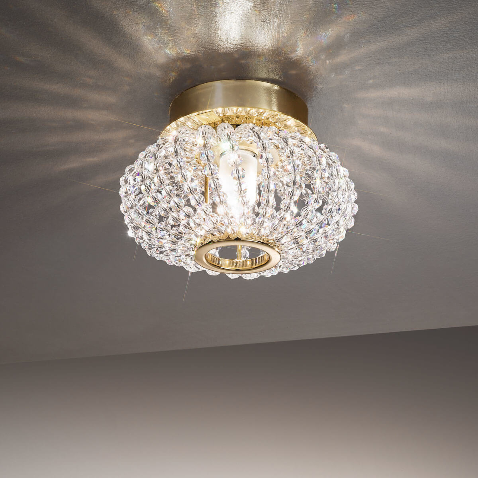 KOLARZ Carla - crystal ceiling light with gold