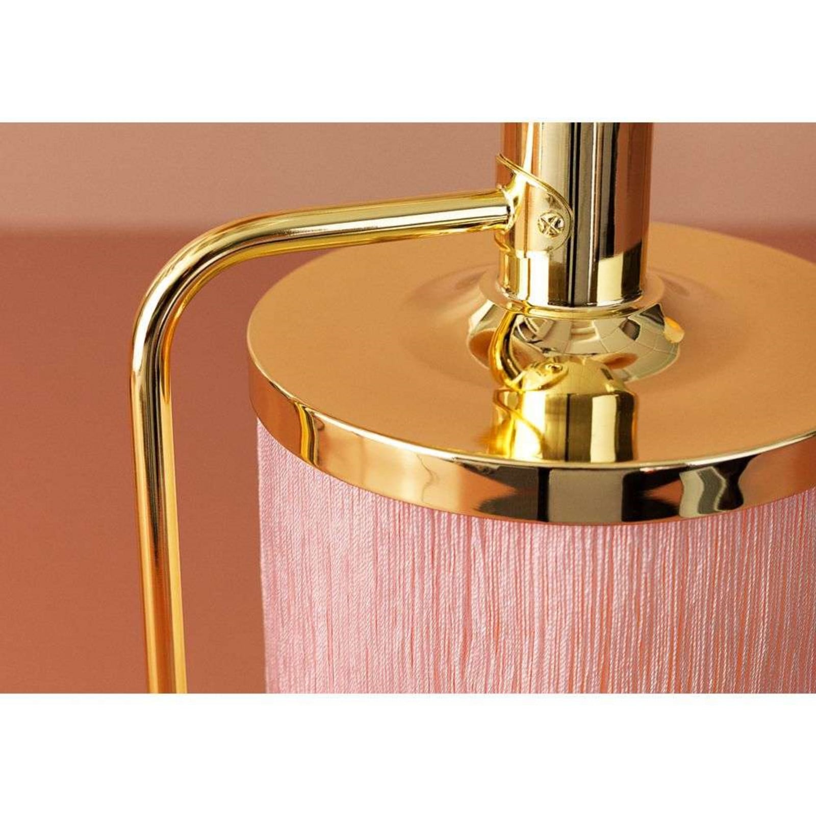 Fringe Bordlampe Pale Pink Warm Nordic - Stue - Vintage - Metal
