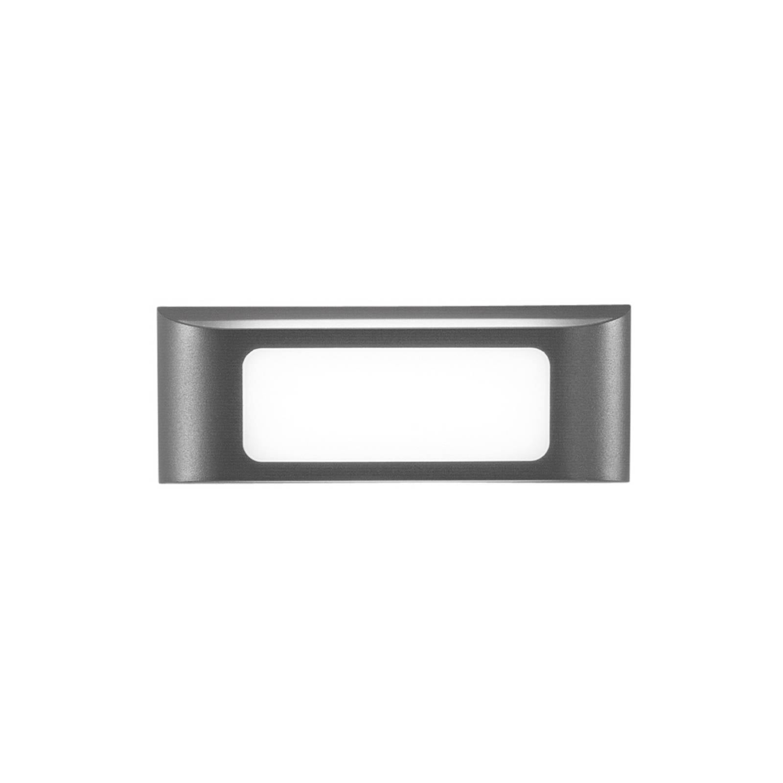 LED-Außenwandlampe DESERT, anthrazit, Breite 25 cm, Metall