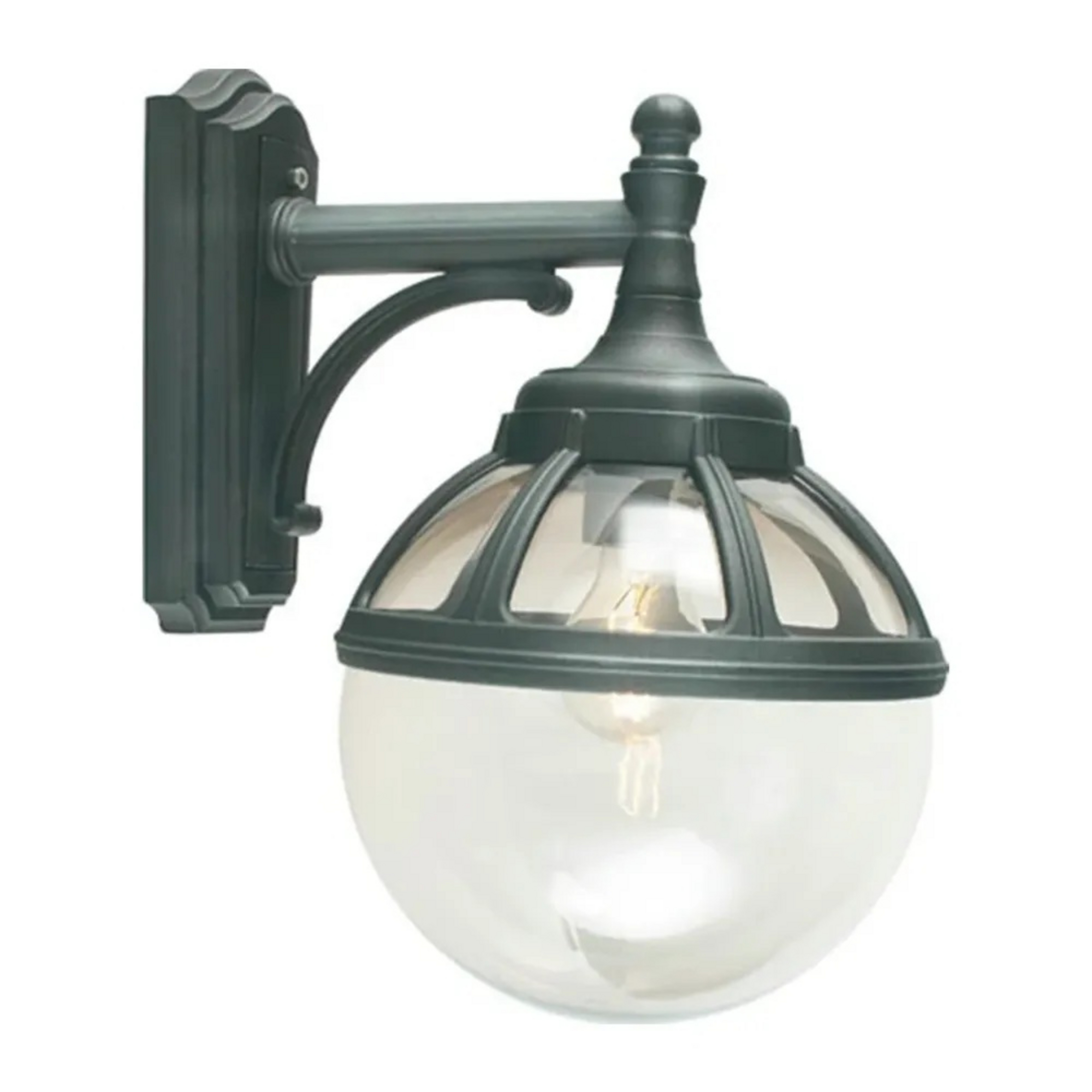 Bologna Down Outdoor Wall Lamp Clear/Black - Norlys