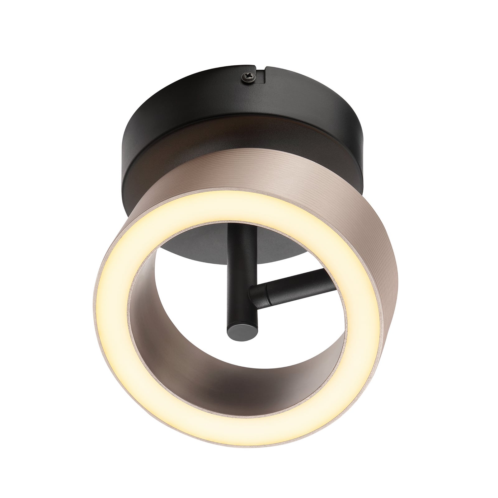 LED-uplight Axion, svart/brun, Ø 15 cm, Memory, CCT LED-uplight Axion, svart/brun, Ø 15 cm, Memory, CCT