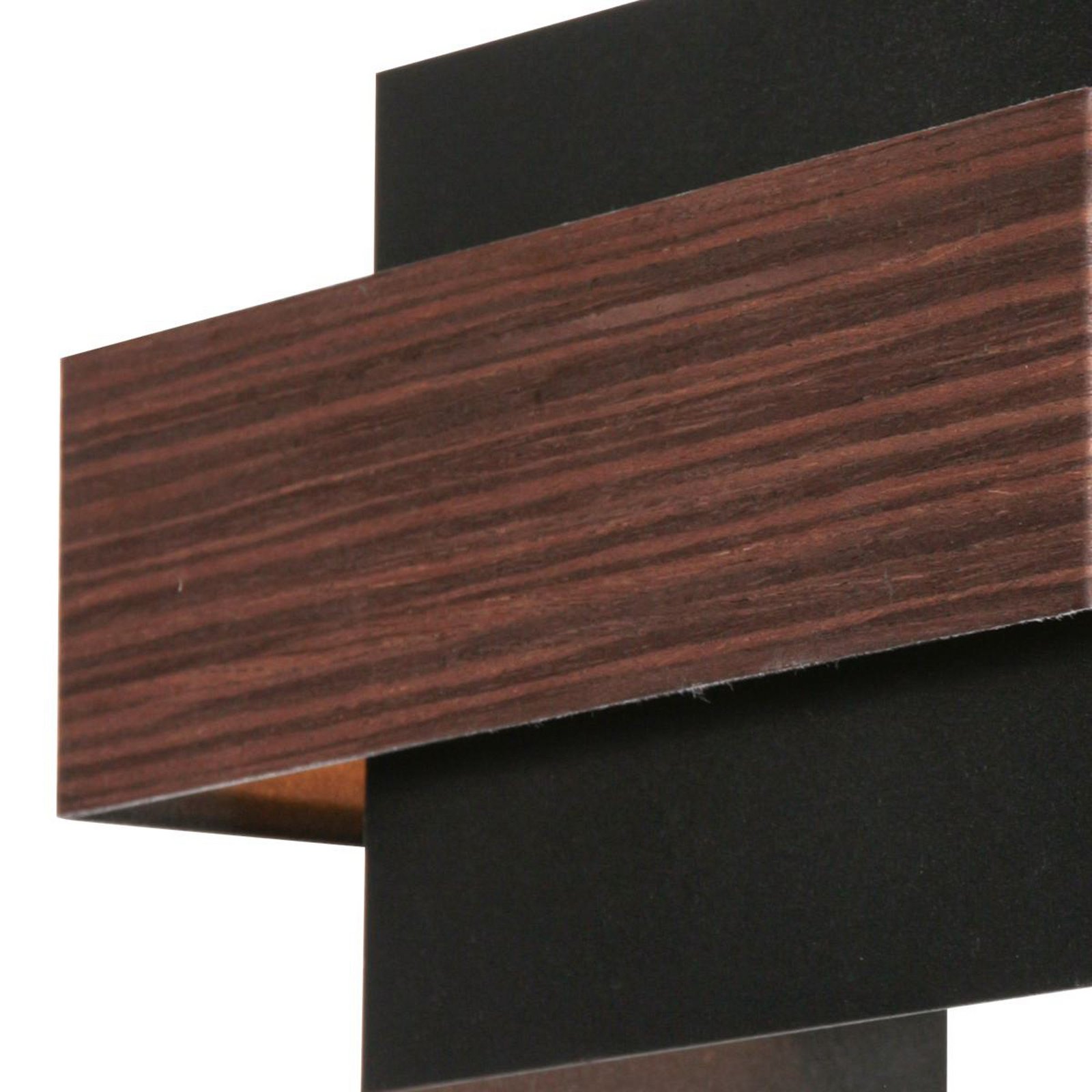 LED wall light Muro 3368, wood look, up/down, G9, 2,700 K